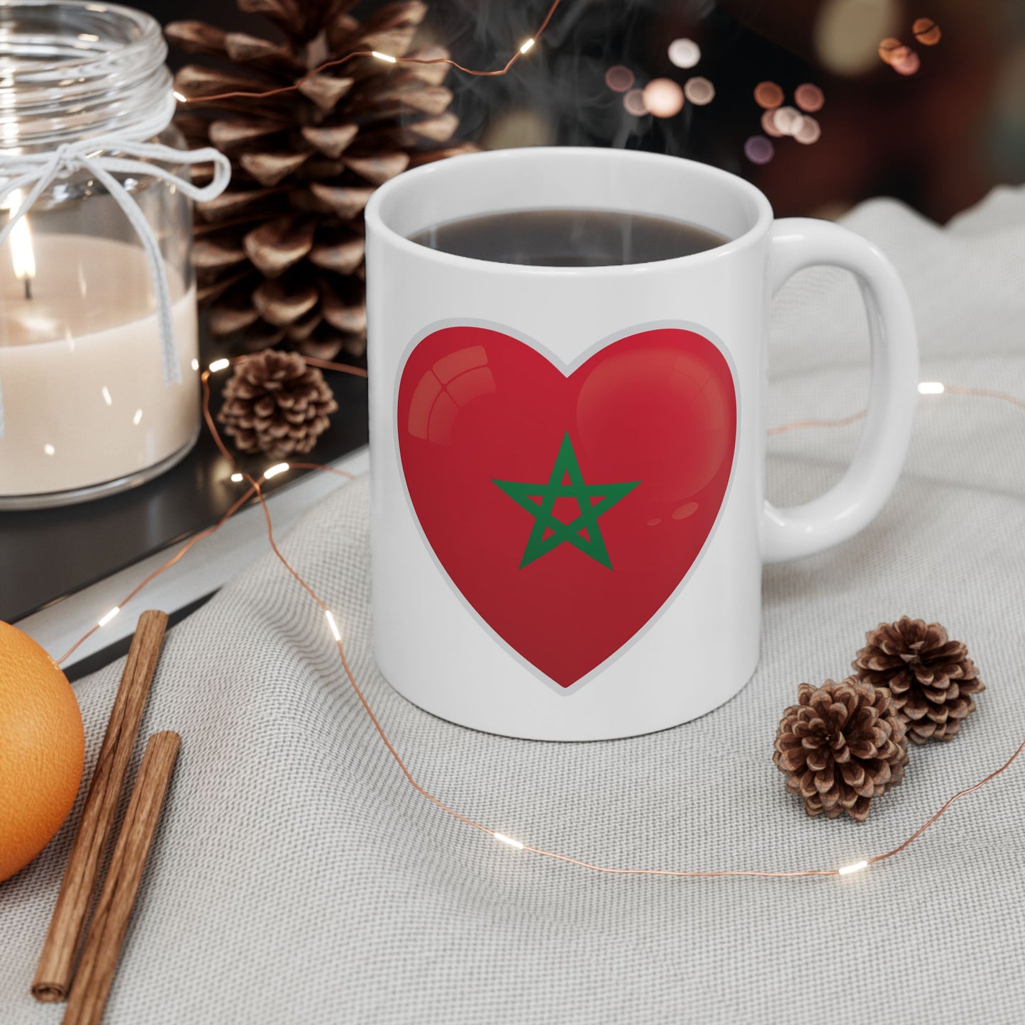 Heart Shaped Ceramic Mug - Cute Gift for Couples, Coffee Lovers, Valentine's Day, Engagement, Home Decor, Unique Drinkware