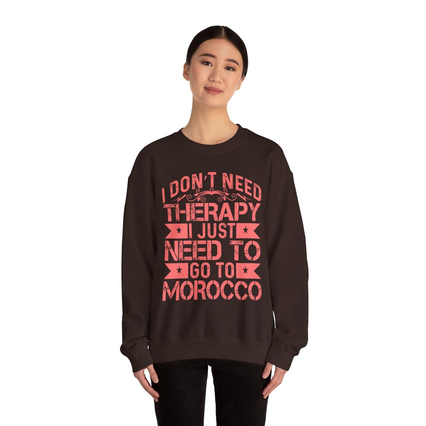 Morocco Therapy Sweatshirt, Unisex Crewneck, Casual Gift, Travel Vibes, Relaxation Apparel