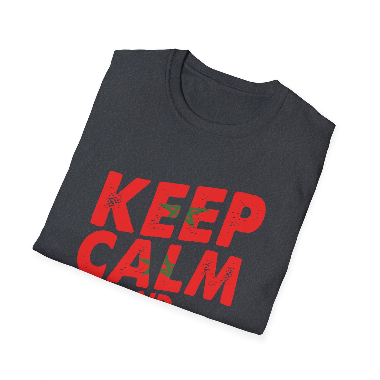 Keep Calm and Love Morocco Shirt, Unisex Softstyle T-Shirt, Gift for Travelers, Casual Wear, Souvenir, Ethnic Pride Wear