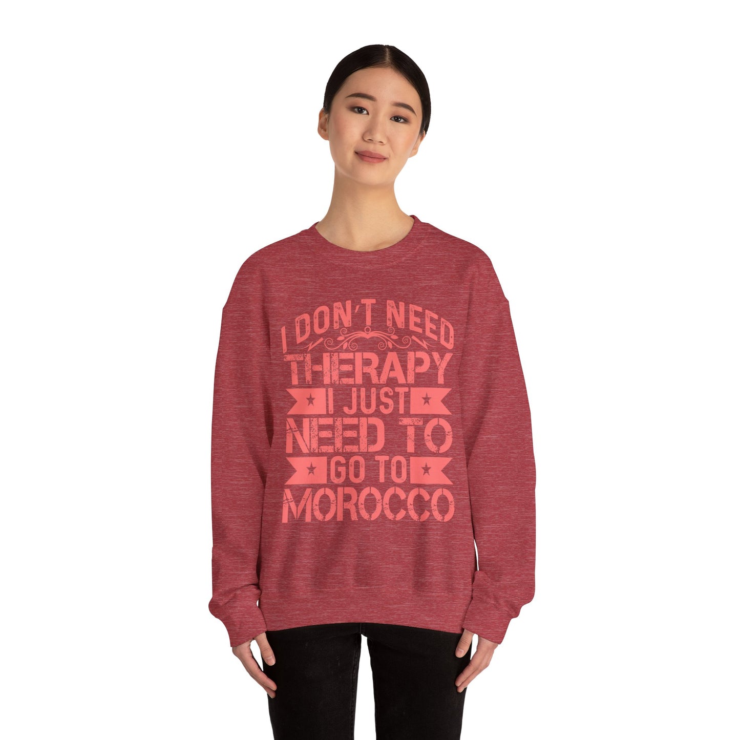 Morocco Therapy Sweatshirt, Unisex Crewneck, Casual Gift, Travel Vibes, Relaxation Apparel