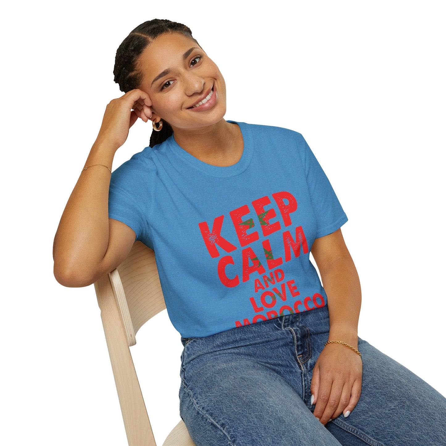 Keep Calm and Love Morocco Shirt, Unisex Softstyle T-Shirt, Gift for Travelers, Casual Wear, Souvenir, Ethnic Pride Wear