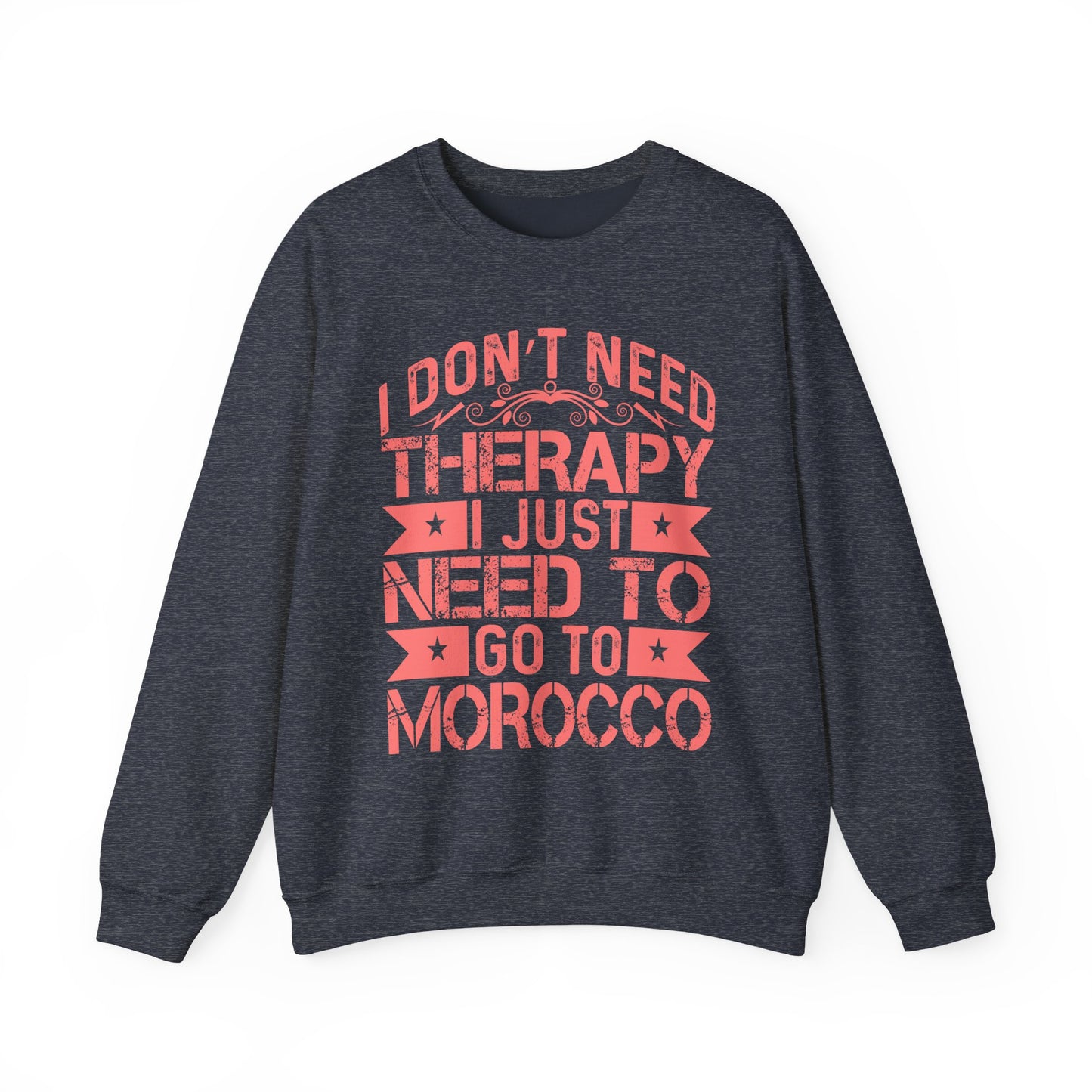 Morocco Therapy Sweatshirt, Unisex Crewneck, Casual Gift, Travel Vibes, Relaxation Apparel