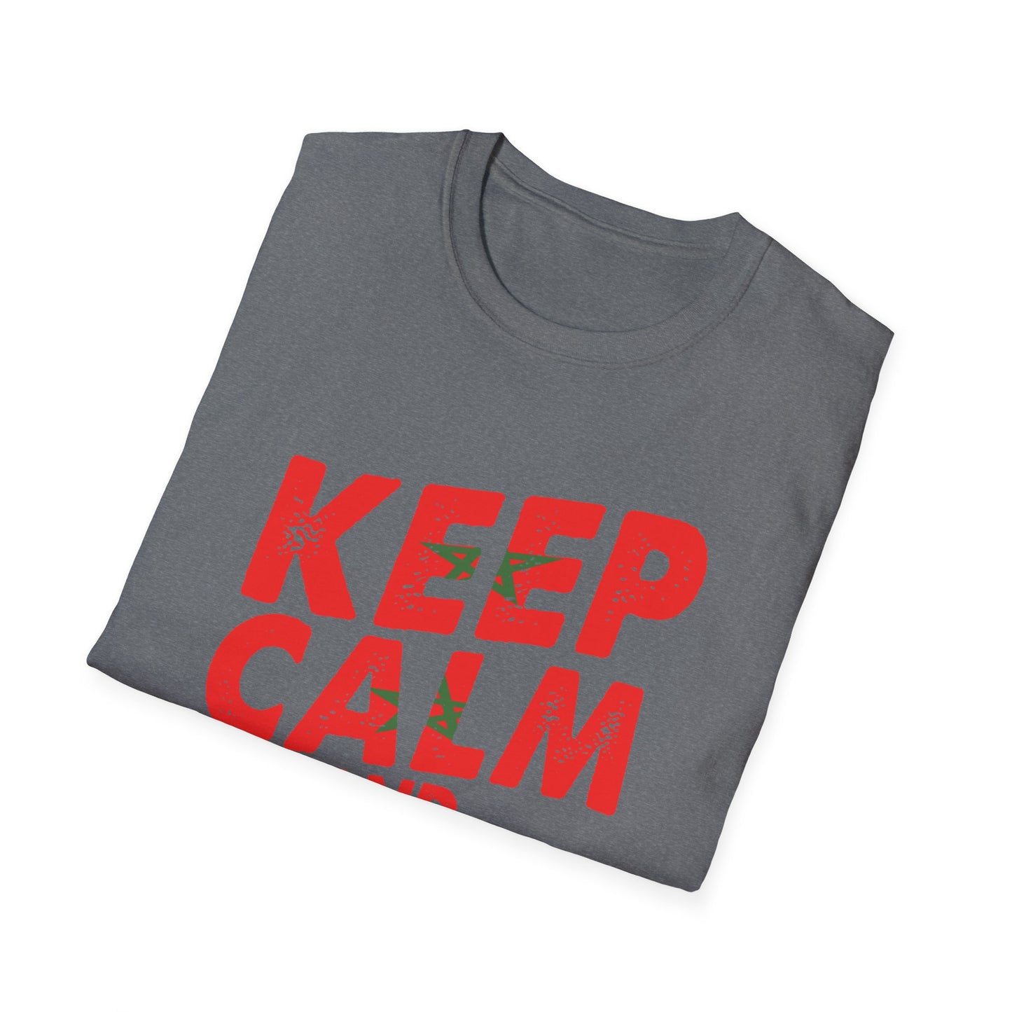 Keep Calm and Love Morocco Shirt, Unisex Softstyle T-Shirt, Gift for Travelers, Casual Wear, Souvenir, Ethnic Pride Wear