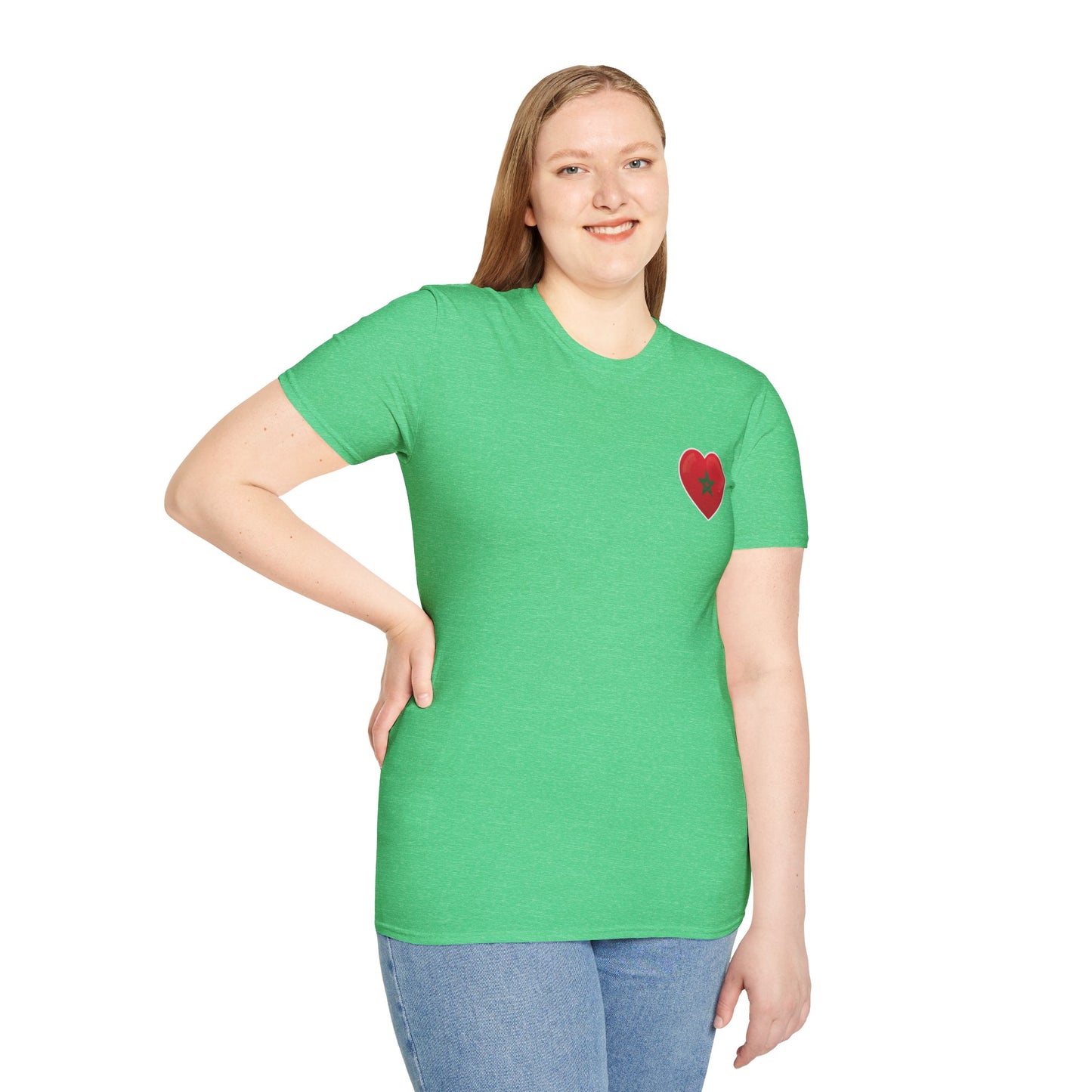 Heart Design Unisex Softstyle T-Shirt, Cute Gift for Couples, Valentine's Day, Casual Wear, Love Theme, Soft Cotton Tee