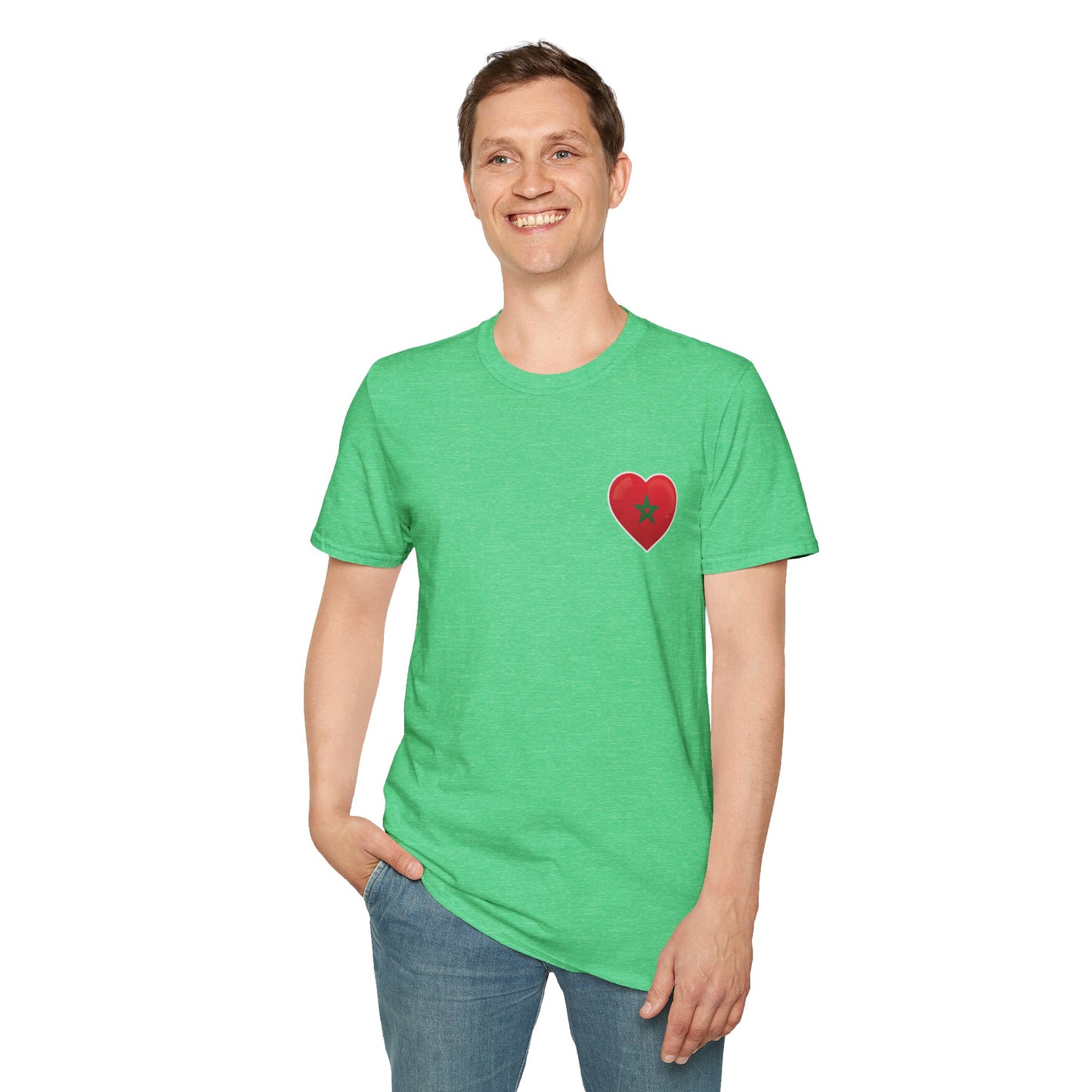Heart Design Unisex Softstyle T-Shirt, Cute Gift for Couples, Valentine's Day, Casual Wear, Love Theme, Soft Cotton Tee