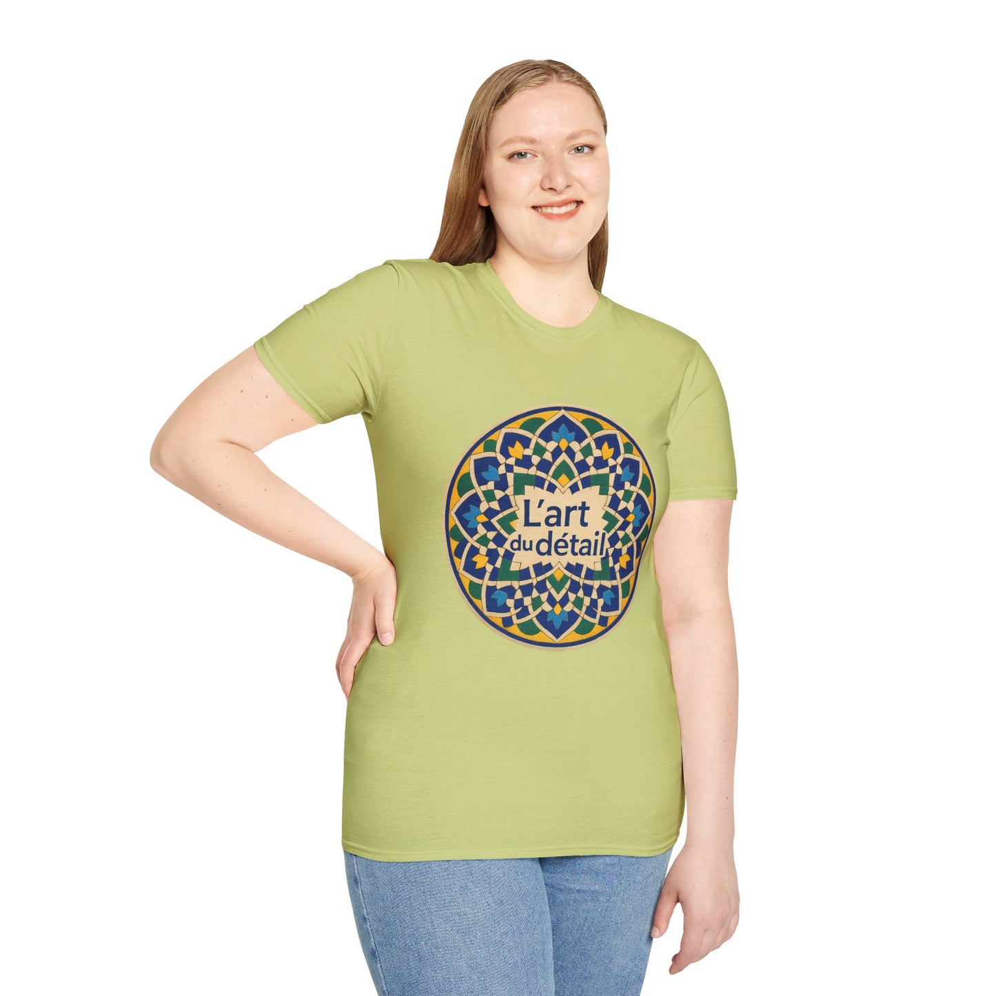 Artistic Detail Unisex T-Shirt, Mandala Tee, Boho Style Shirt, Relaxed Fit Top, Gift for Art Lovers, Casual Wear