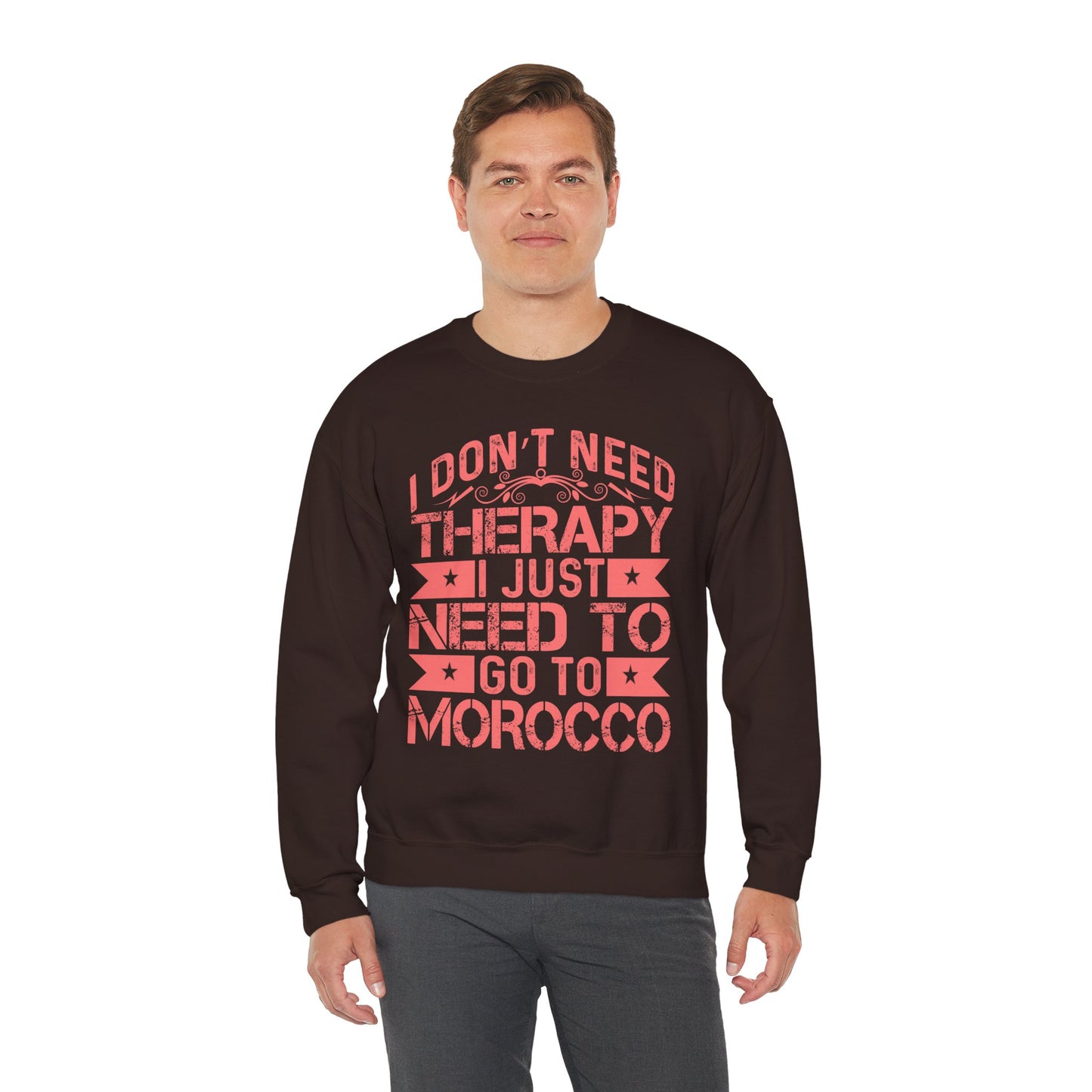 Morocco Therapy Sweatshirt, Unisex Crewneck, Casual Gift, Travel Vibes, Relaxation Apparel