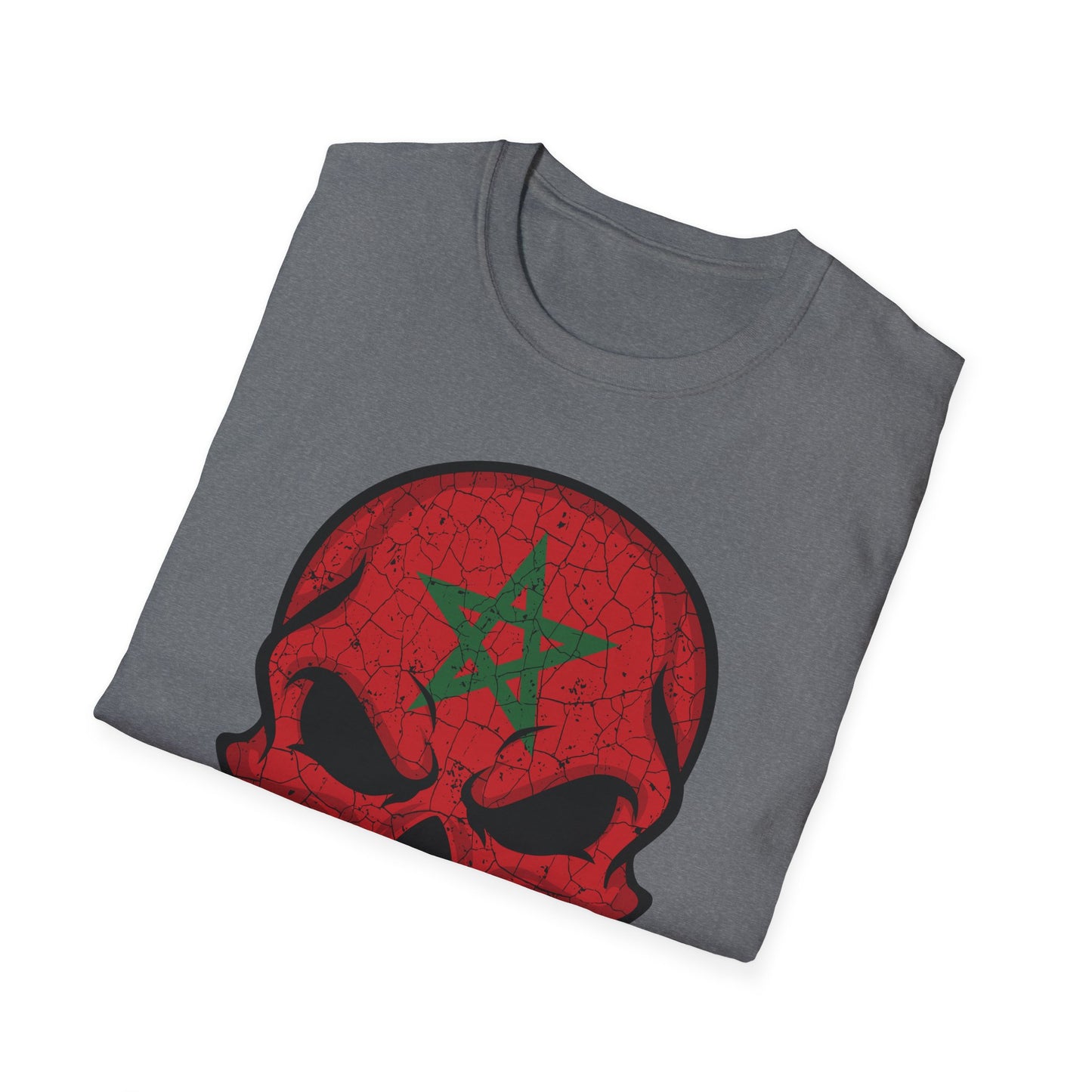 Moroccan Skull Graphic Tee, Unisex Softstyle T-Shirt, Edgy Fashion, Halloween Party Wear, Gifts for Him & Her, Rocker Style