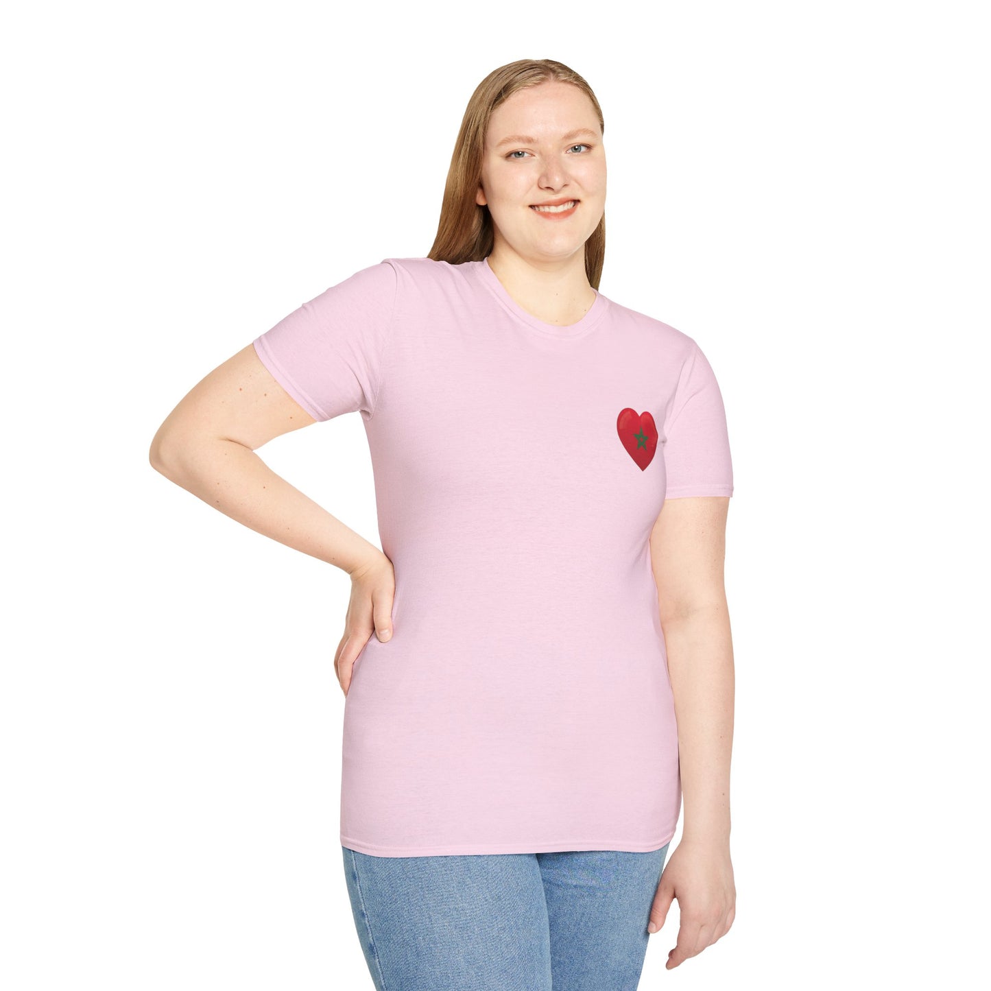 Heart Design Unisex Softstyle T-Shirt, Cute Gift for Couples, Valentine's Day, Casual Wear, Love Theme, Soft Cotton Tee
