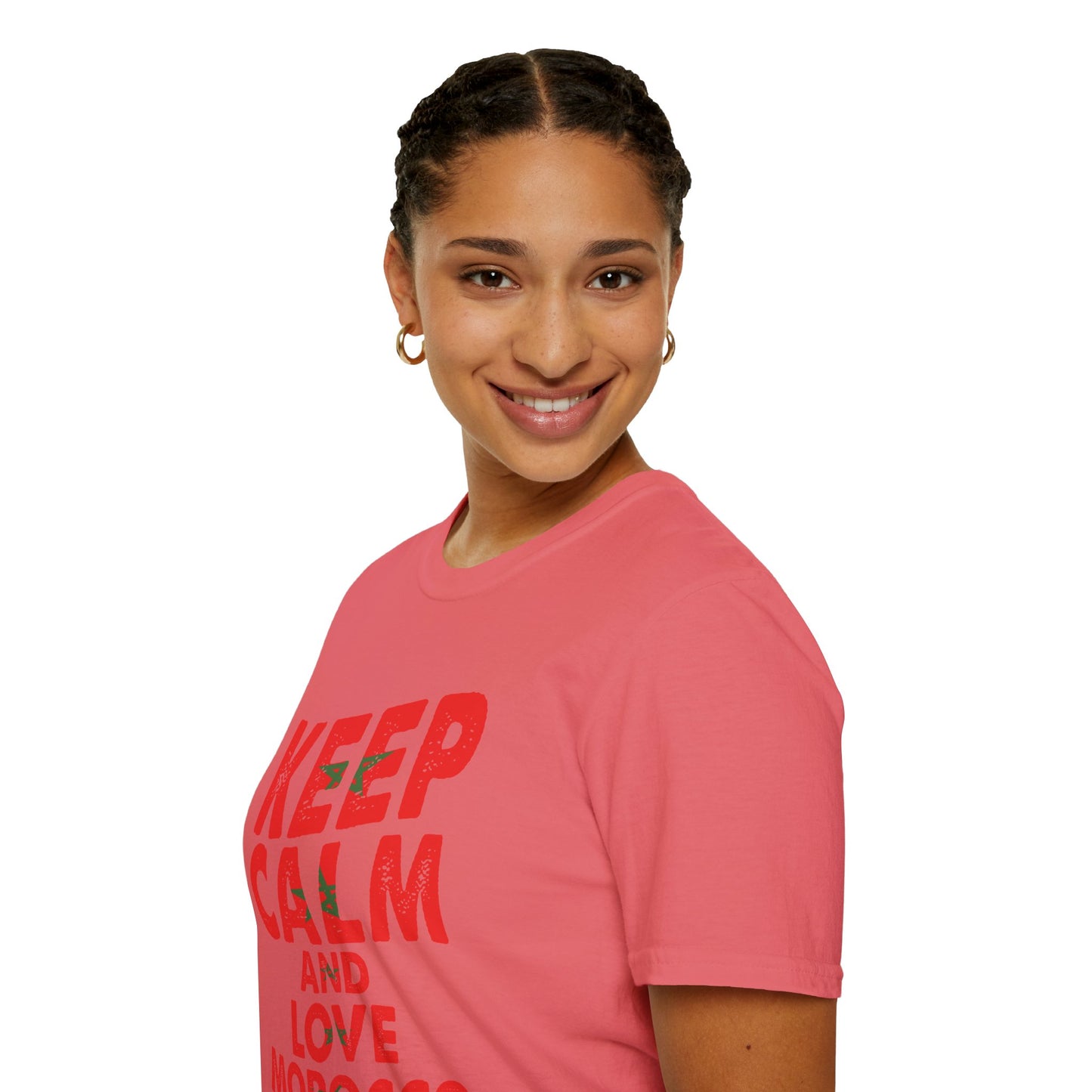 Keep Calm and Love Morocco Shirt, Unisex Softstyle T-Shirt, Gift for Travelers, Casual Wear, Souvenir, Ethnic Pride Wear