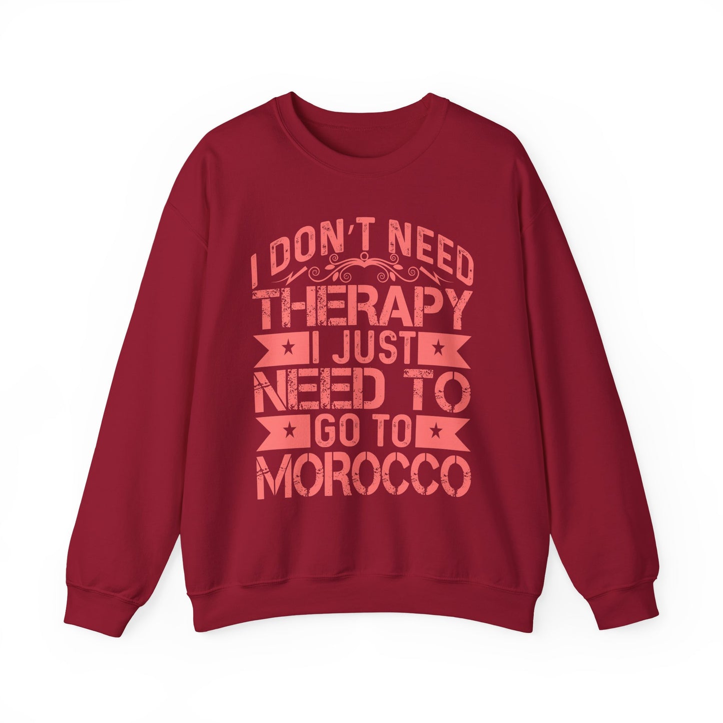 Morocco Therapy Sweatshirt, Unisex Crewneck, Casual Gift, Travel Vibes, Relaxation Apparel