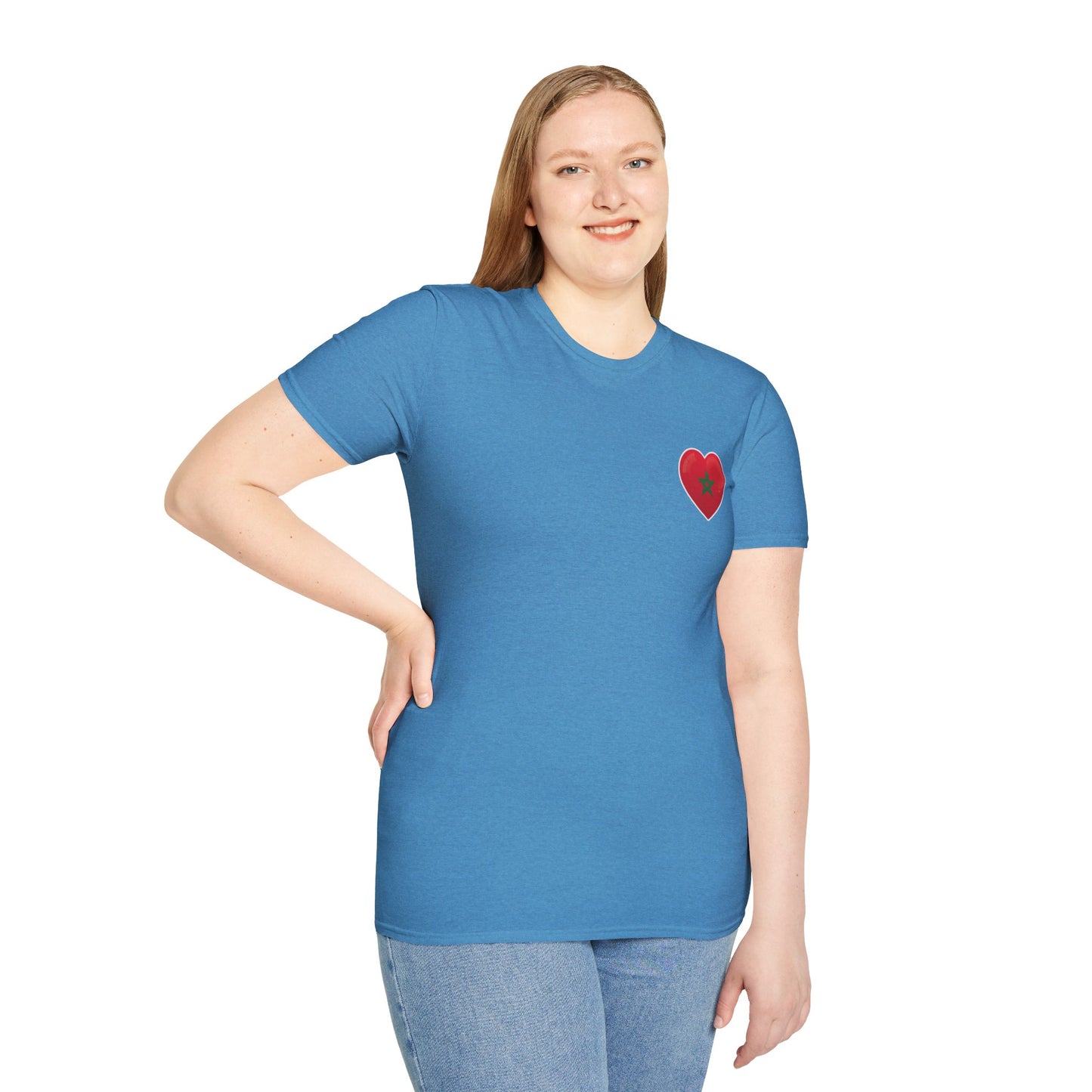 Heart Design Unisex Softstyle T-Shirt, Cute Gift for Couples, Valentine's Day, Casual Wear, Love Theme, Soft Cotton Tee