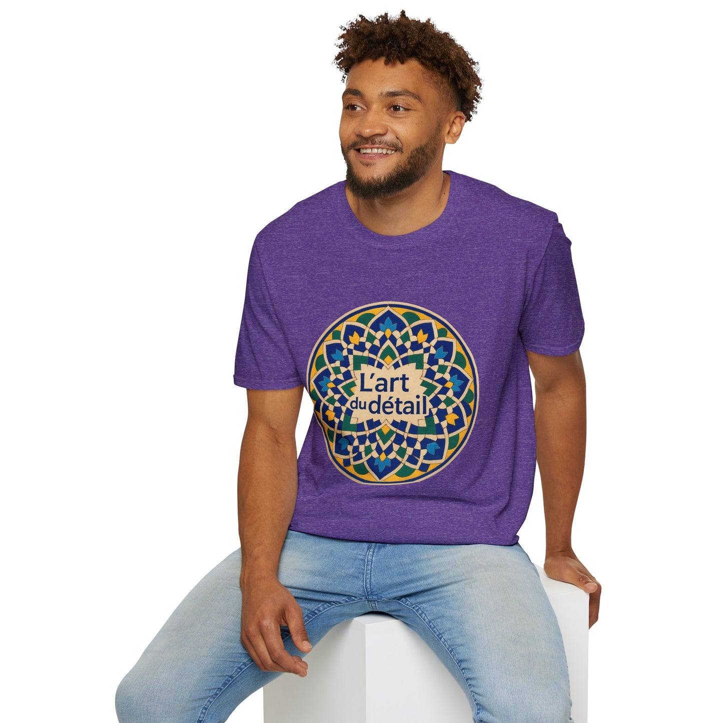 Artistic Detail Unisex T-Shirt, Mandala Tee, Boho Style Shirt, Relaxed Fit Top, Gift for Art Lovers, Casual Wear