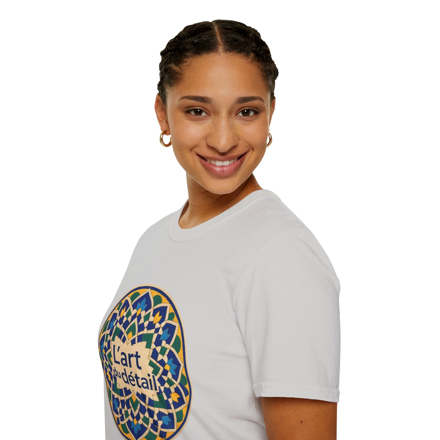 Artistic Detail Unisex T-Shirt, Mandala Tee, Boho Style Shirt, Relaxed Fit Top, Gift for Art Lovers, Casual Wear