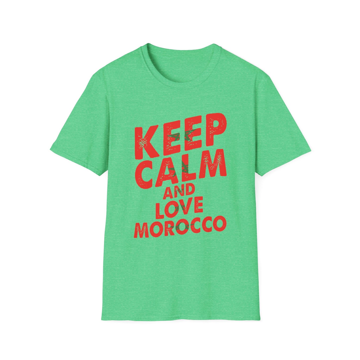 Keep Calm and Love Morocco Shirt, Unisex Softstyle T-Shirt, Gift for Travelers, Casual Wear, Souvenir, Ethnic Pride Wear