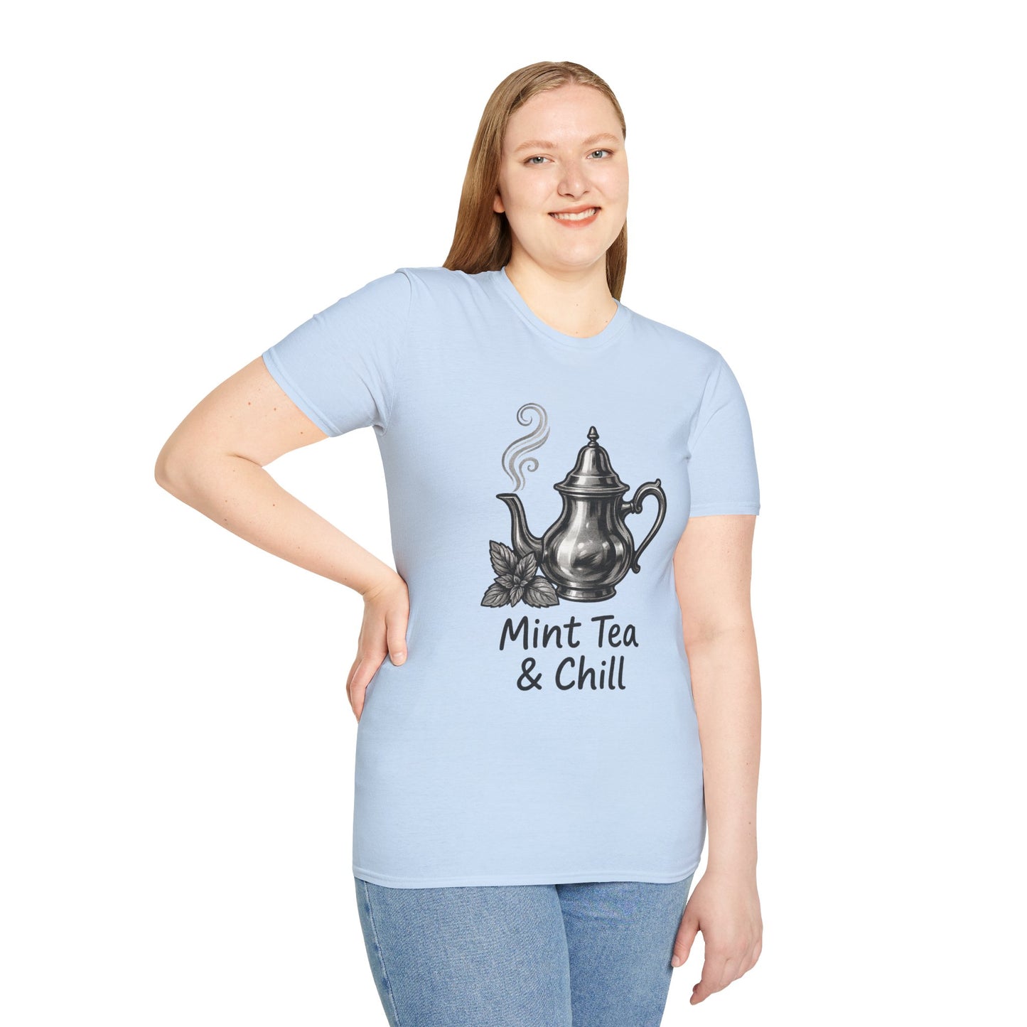 Mint Tea & Chill Unisex T-Shirt, Cozy Tee, Perfect Gift for Tea Lovers, Casual Wear, Relaxation