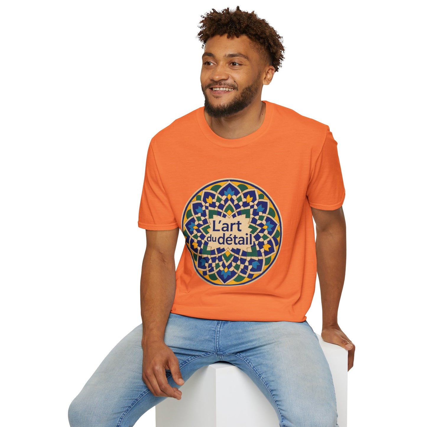 Artistic Detail Unisex T-Shirt, Mandala Tee, Boho Style Shirt, Relaxed Fit Top, Gift for Art Lovers, Casual Wear