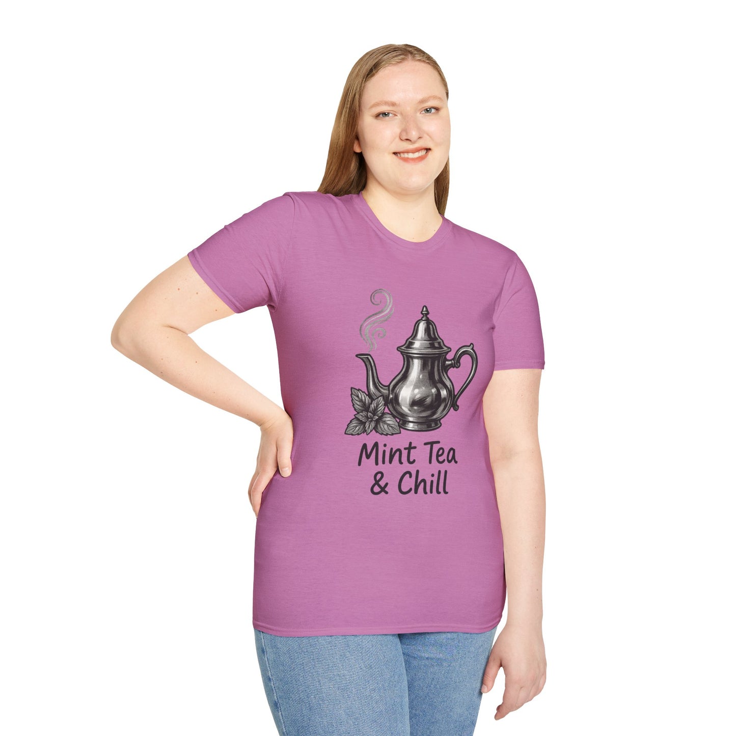 Mint Tea & Chill Unisex T-Shirt, Cozy Tee, Perfect Gift for Tea Lovers, Casual Wear, Relaxation