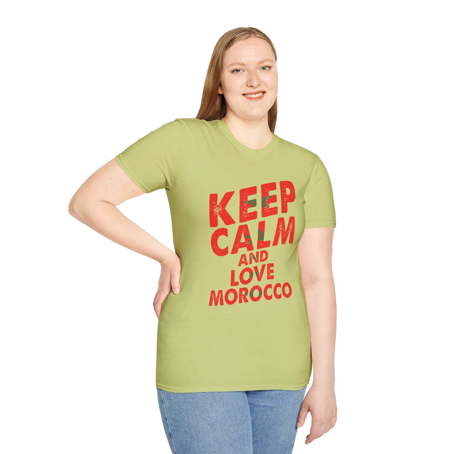 Keep Calm and Love Morocco Shirt, Unisex Softstyle T-Shirt, Gift for Travelers, Casual Wear, Souvenir, Ethnic Pride Wear