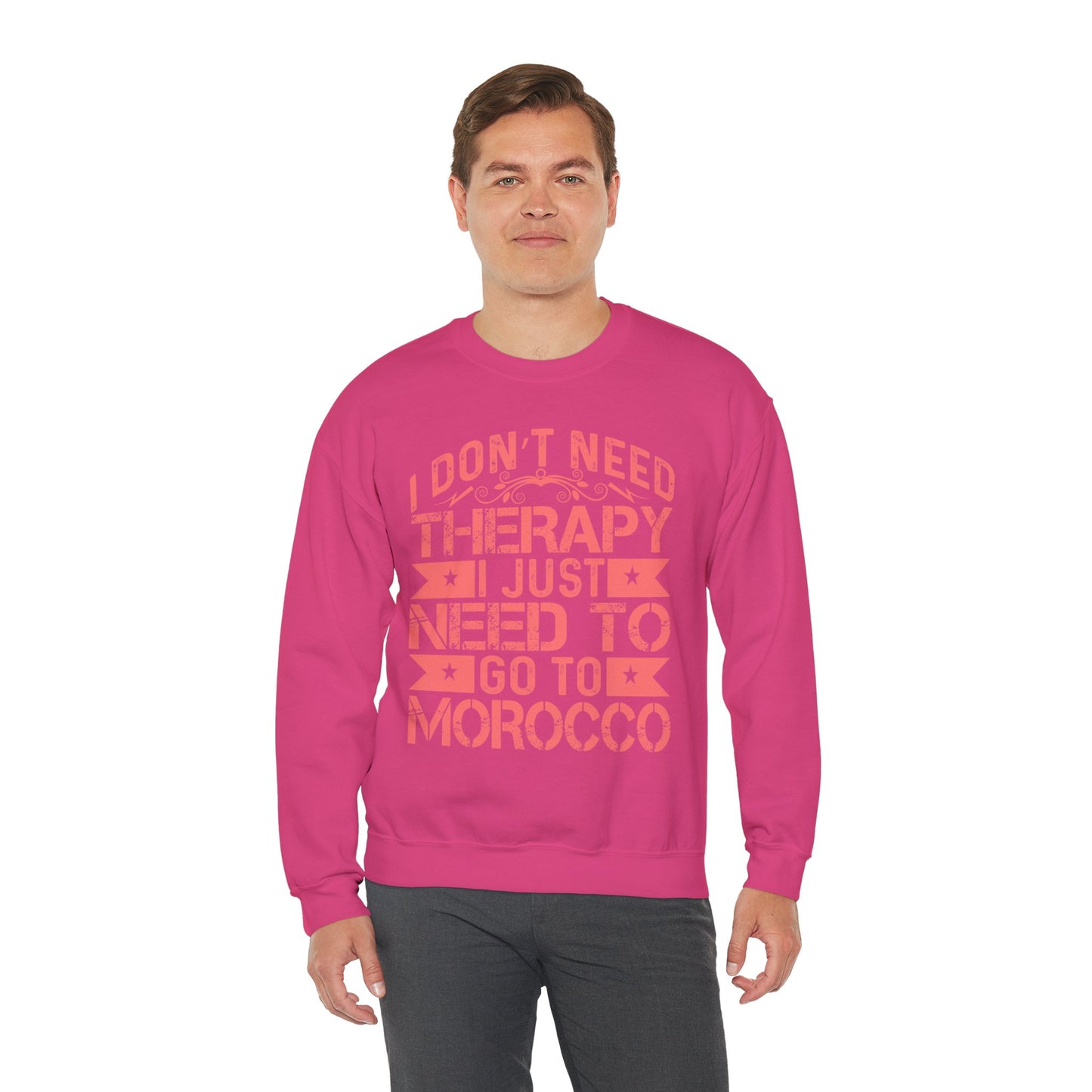 Morocco Therapy Sweatshirt, Unisex Crewneck, Casual Gift, Travel Vibes, Relaxation Apparel