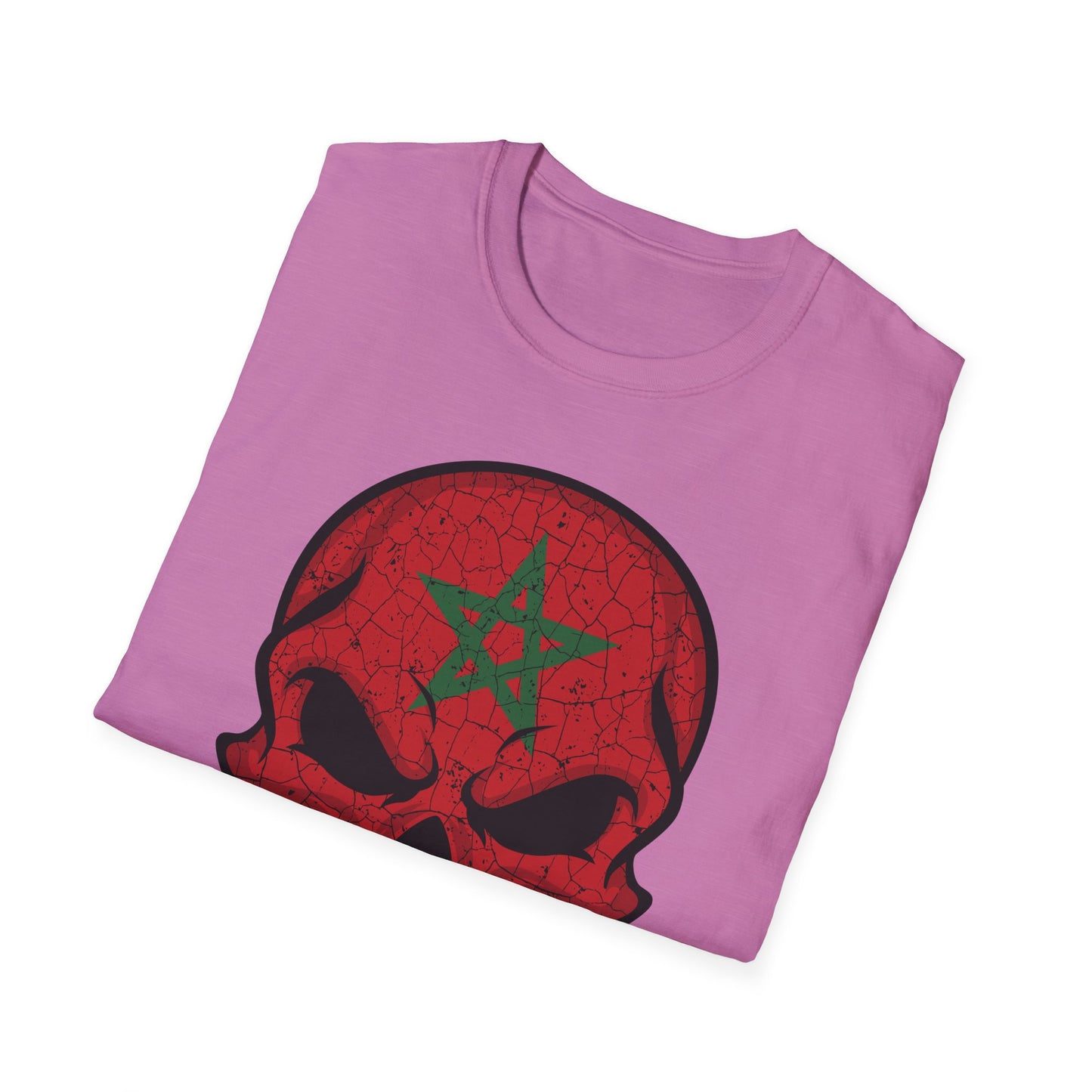 Moroccan Skull Graphic Tee, Unisex Softstyle T-Shirt, Edgy Fashion, Halloween Party Wear, Gifts for Him & Her, Rocker Style