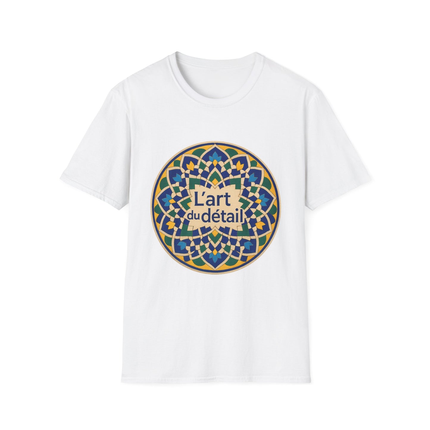 Artistic Detail Unisex T-Shirt, Mandala Tee, Boho Style Shirt, Relaxed Fit Top, Gift for Art Lovers, Casual Wear