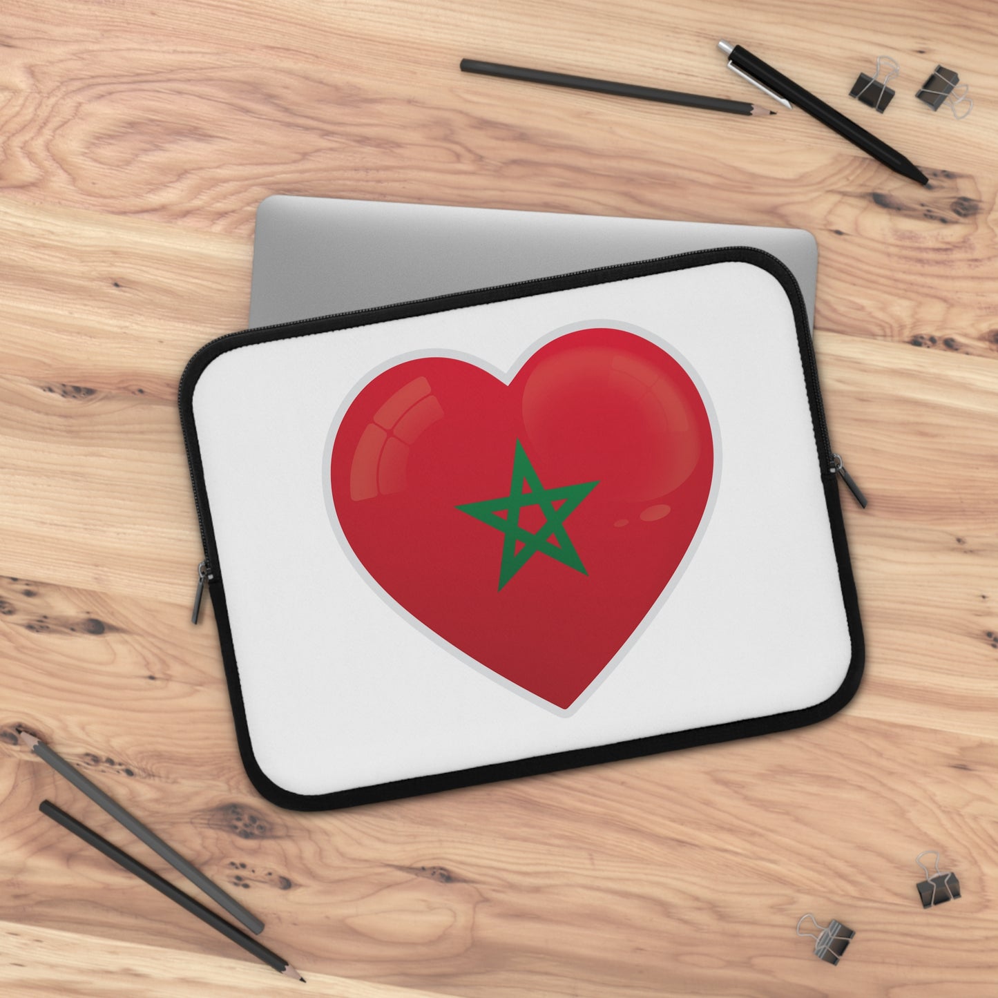Moroccan Heart Laptop Sleeve - Perfect for Travelers, Students, & Nomads, Gift for Culture Lovers, Stylish Tech Accessory
