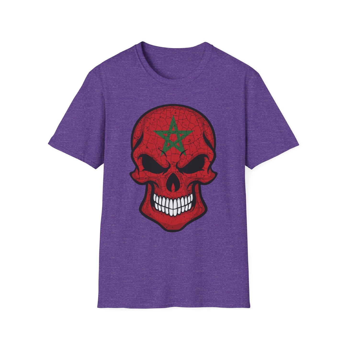 Moroccan Skull Graphic Tee, Unisex Softstyle T-Shirt, Edgy Fashion, Halloween Party Wear, Gifts for Him & Her, Rocker Style