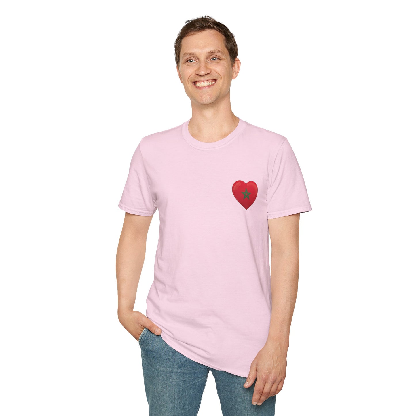 Heart Design Unisex Softstyle T-Shirt, Cute Gift for Couples, Valentine's Day, Casual Wear, Love Theme, Soft Cotton Tee