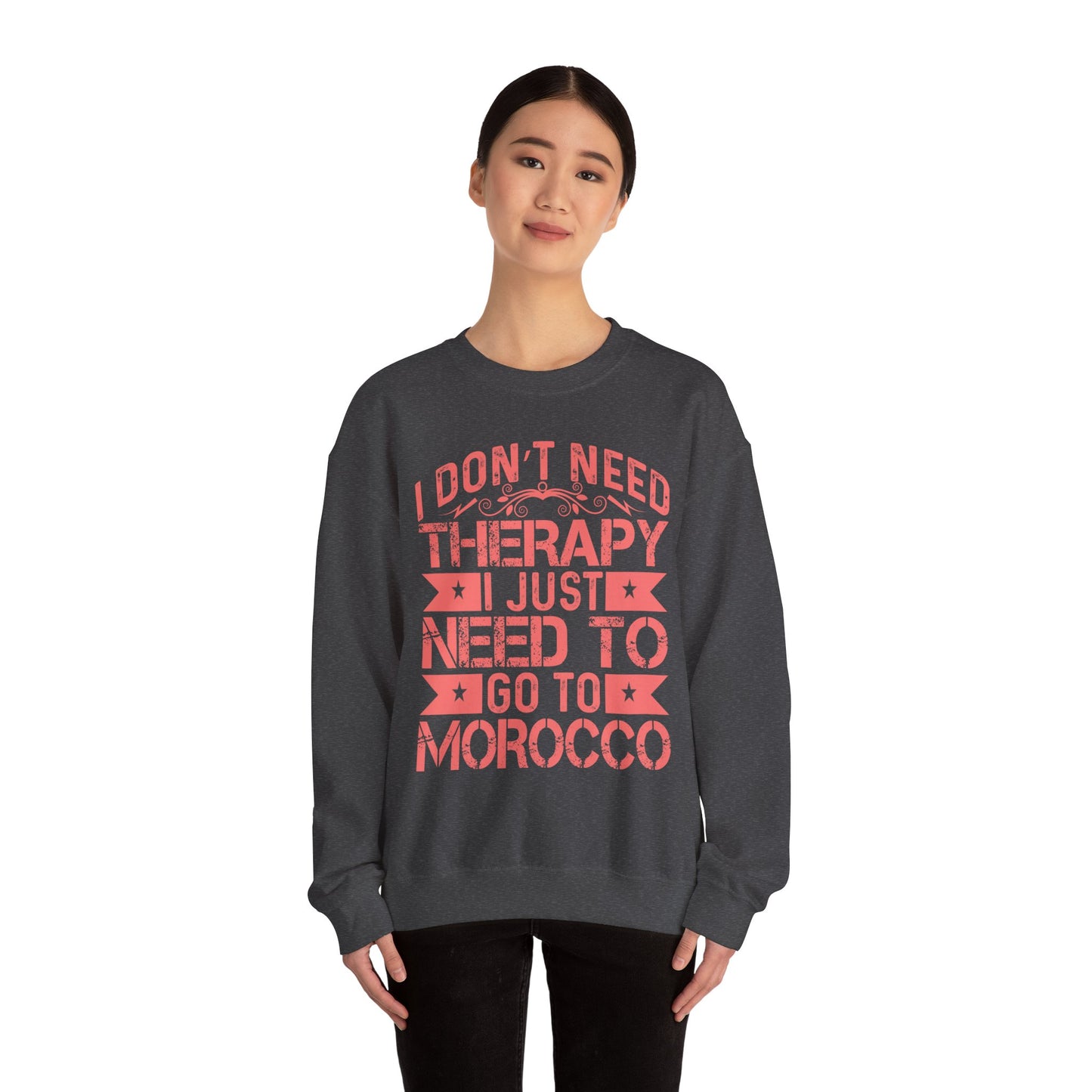 Morocco Therapy Sweatshirt, Unisex Crewneck, Casual Gift, Travel Vibes, Relaxation Apparel