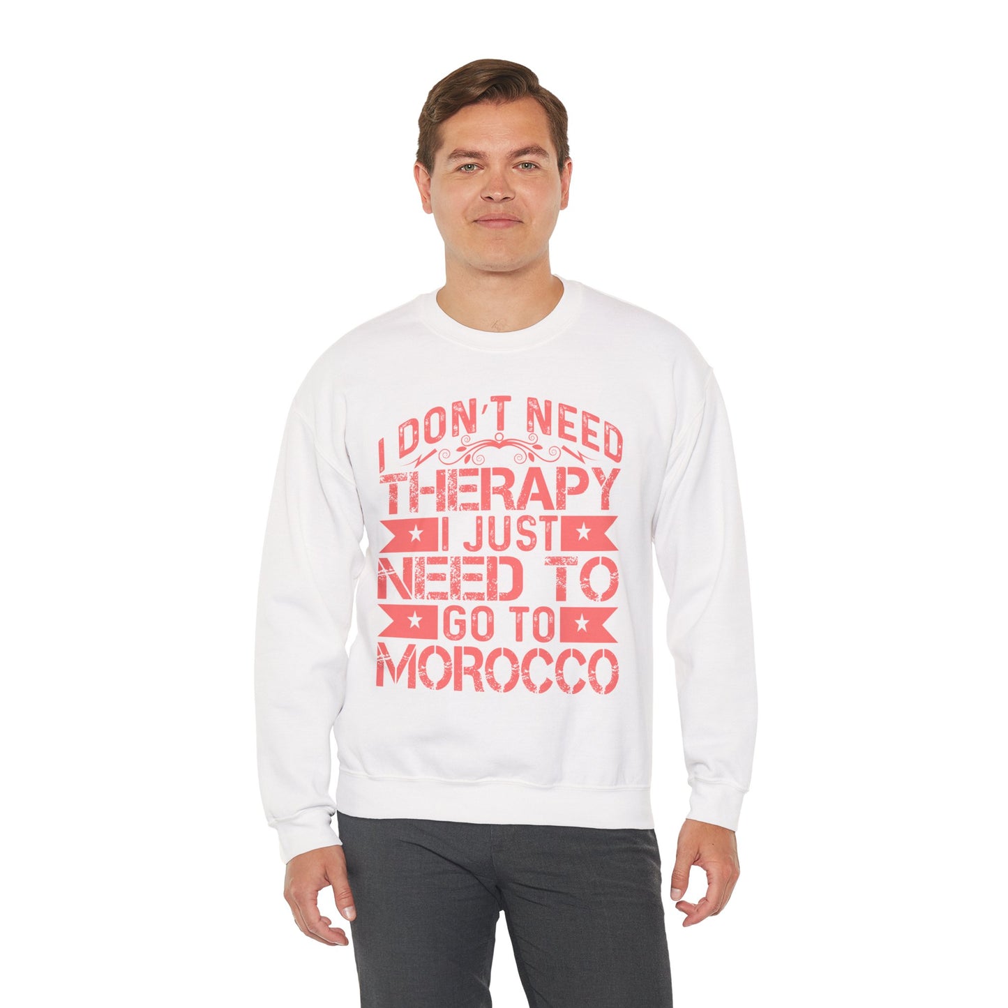 Morocco Therapy Sweatshirt, Unisex Crewneck, Casual Gift, Travel Vibes, Relaxation Apparel