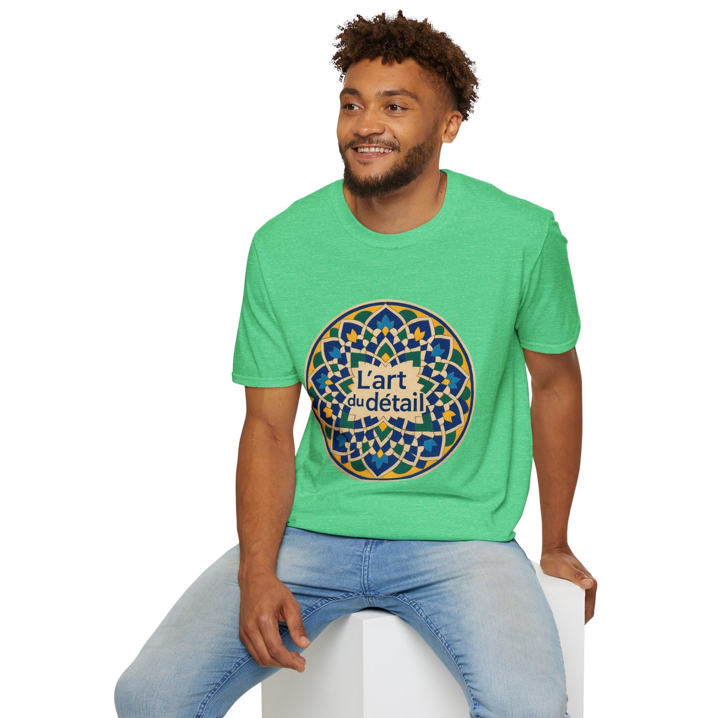 Artistic Detail Unisex T-Shirt, Mandala Tee, Boho Style Shirt, Relaxed Fit Top, Gift for Art Lovers, Casual Wear