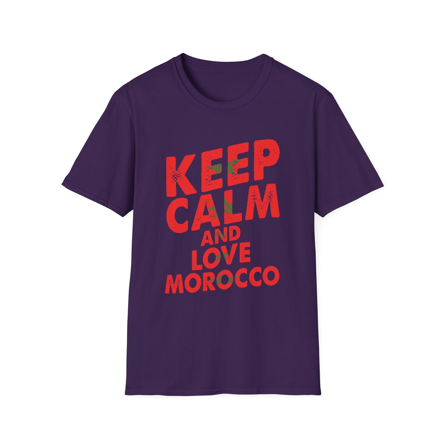 Keep Calm and Love Morocco Shirt, Unisex Softstyle T-Shirt, Gift for Travelers, Casual Wear, Souvenir, Ethnic Pride Wear