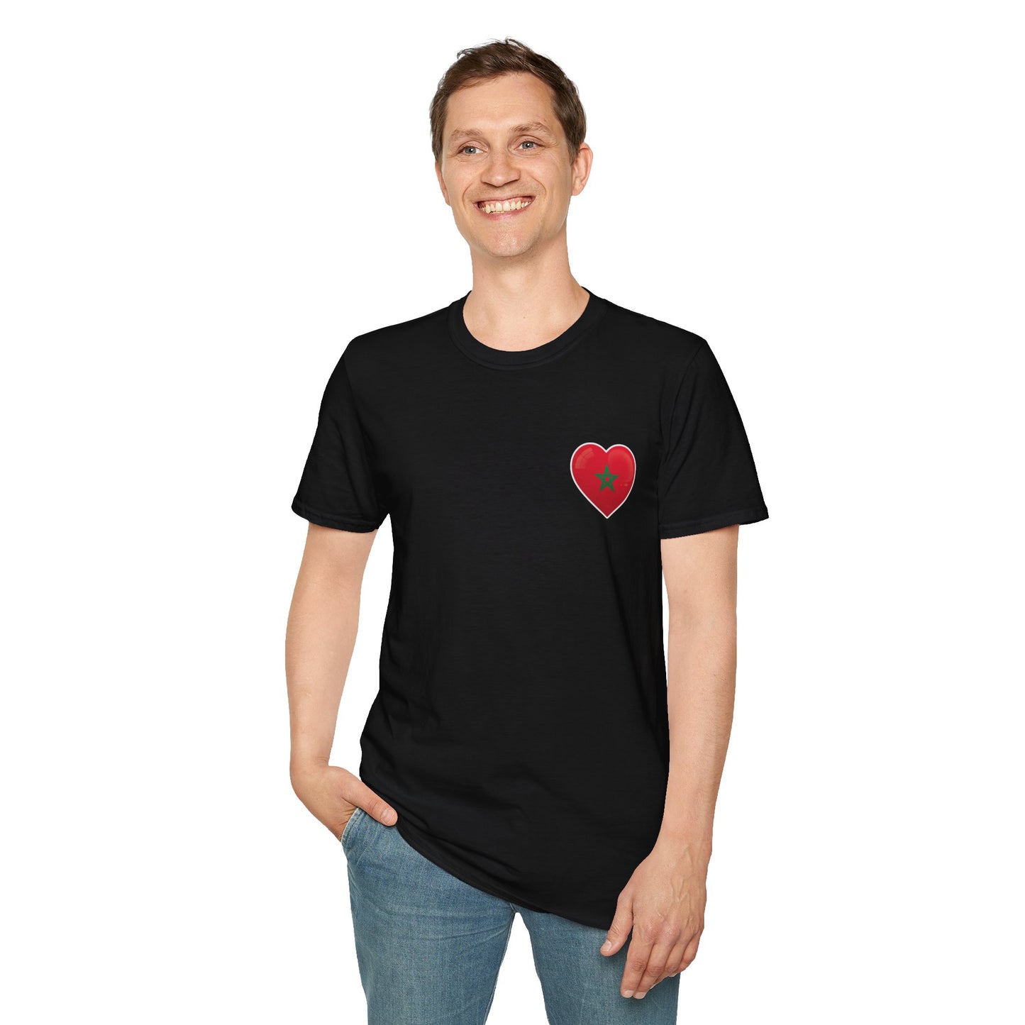 Heart Design Unisex Softstyle T-Shirt, Cute Gift for Couples, Valentine's Day, Casual Wear, Love Theme, Soft Cotton Tee