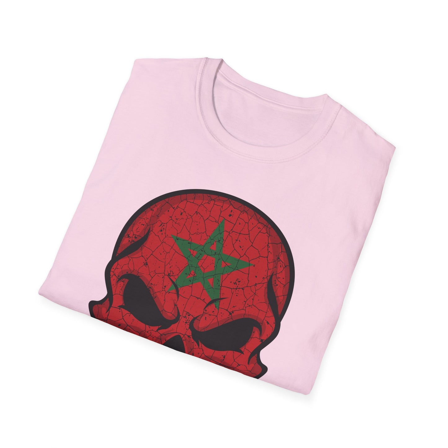 Moroccan Skull Graphic Tee, Unisex Softstyle T-Shirt, Edgy Fashion, Halloween Party Wear, Gifts for Him & Her, Rocker Style