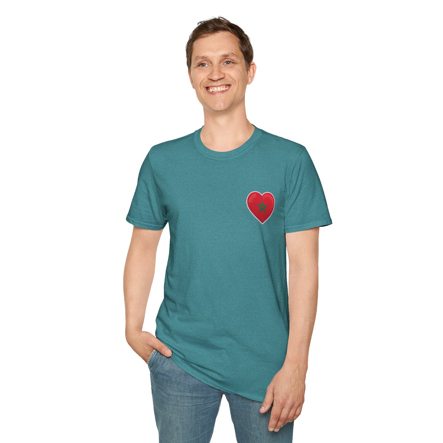 Heart Design Unisex Softstyle T-Shirt, Cute Gift for Couples, Valentine's Day, Casual Wear, Love Theme, Soft Cotton Tee