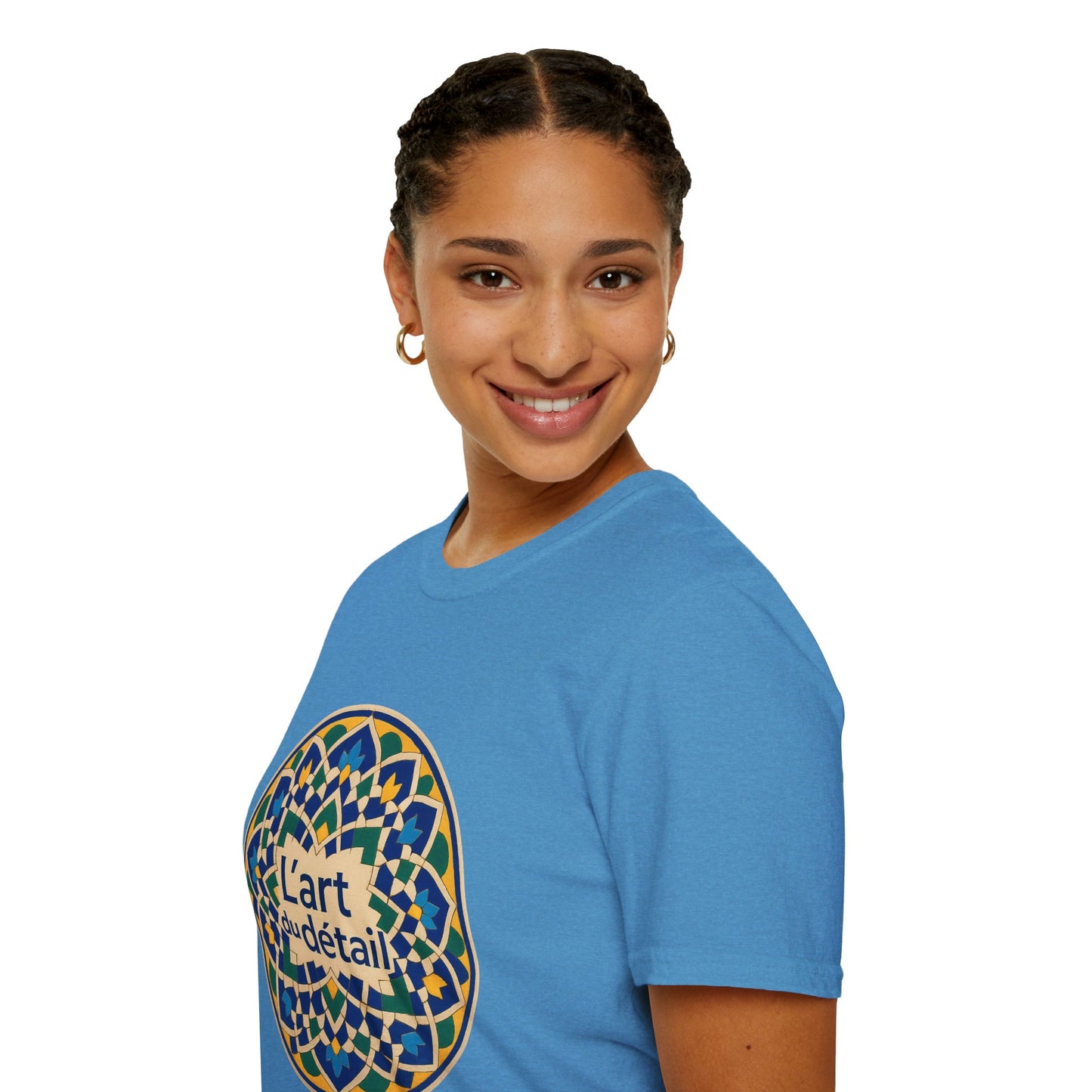 Artistic Detail Unisex T-Shirt, Mandala Tee, Boho Style Shirt, Relaxed Fit Top, Gift for Art Lovers, Casual Wear