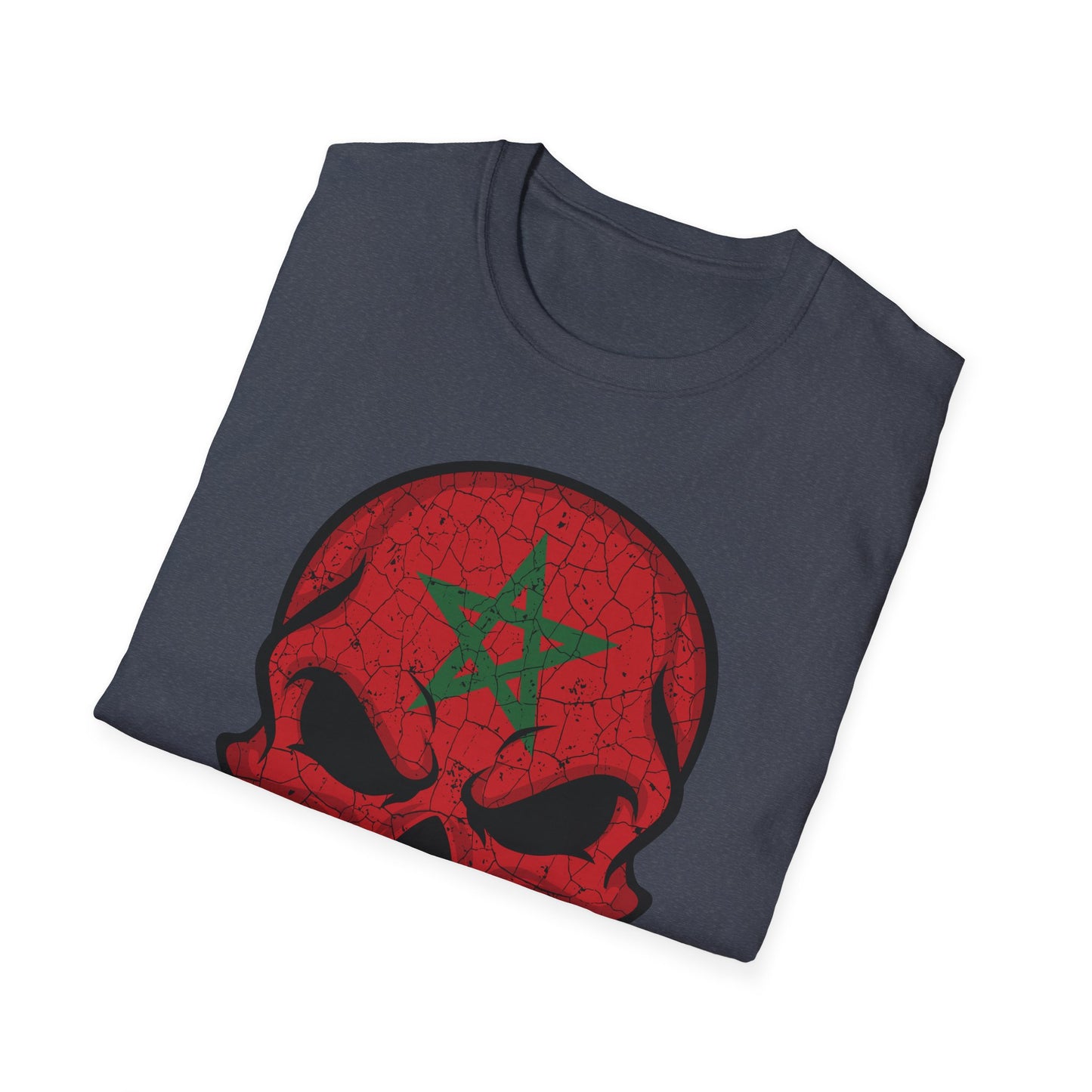 Moroccan Skull Graphic Tee, Unisex Softstyle T-Shirt, Edgy Fashion, Halloween Party Wear, Gifts for Him & Her, Rocker Style