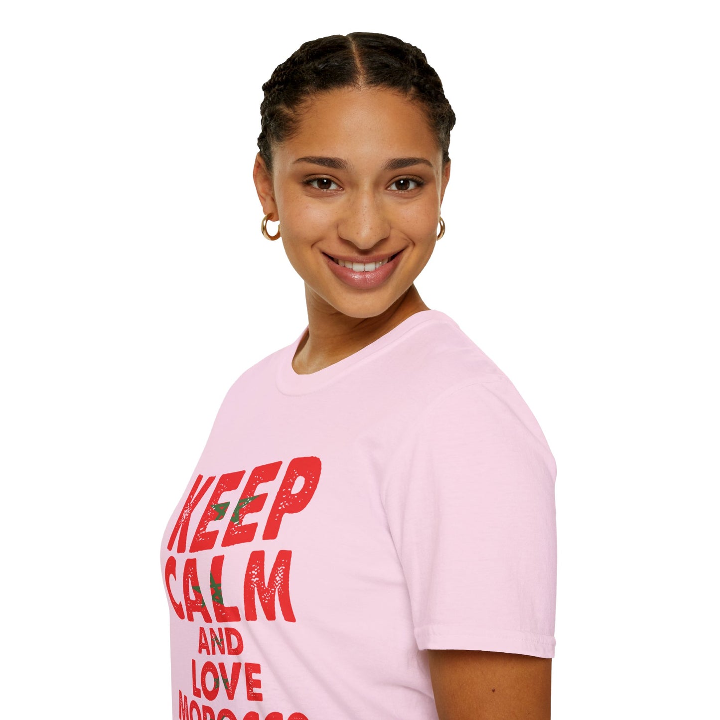Keep Calm and Love Morocco Shirt, Unisex Softstyle T-Shirt, Gift for Travelers, Casual Wear, Souvenir, Ethnic Pride Wear