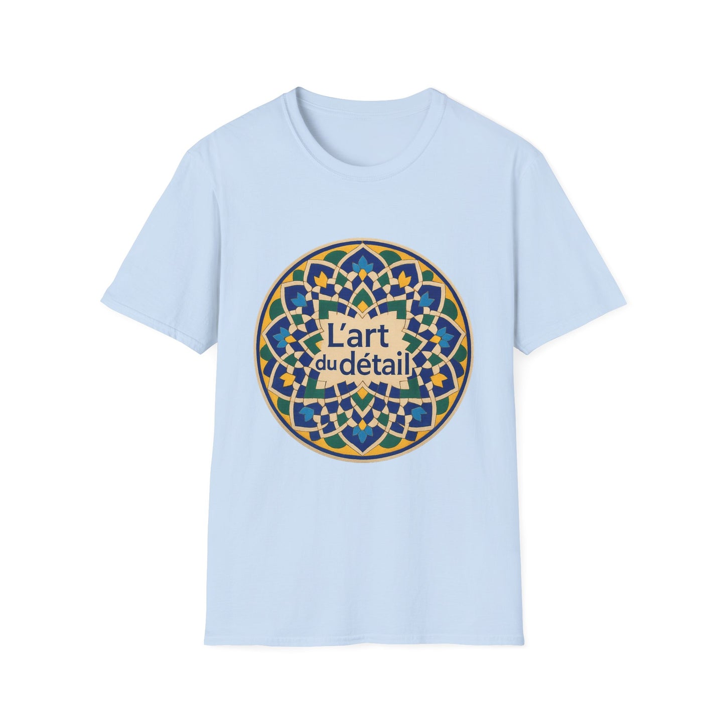 Artistic Detail Unisex T-Shirt, Mandala Tee, Boho Style Shirt, Relaxed Fit Top, Gift for Art Lovers, Casual Wear