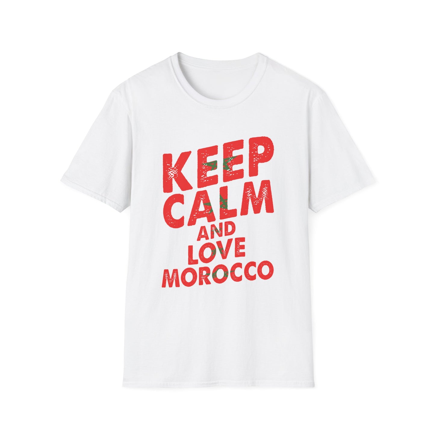 Keep Calm and Love Morocco Shirt, Unisex Softstyle T-Shirt, Gift for Travelers, Casual Wear, Souvenir, Ethnic Pride Wear