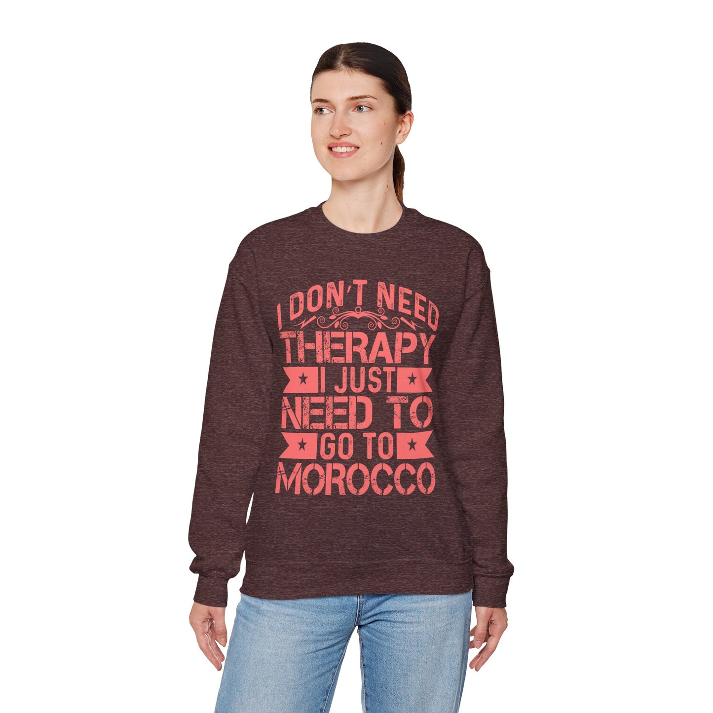 Morocco Therapy Sweatshirt, Unisex Crewneck, Casual Gift, Travel Vibes, Relaxation Apparel
