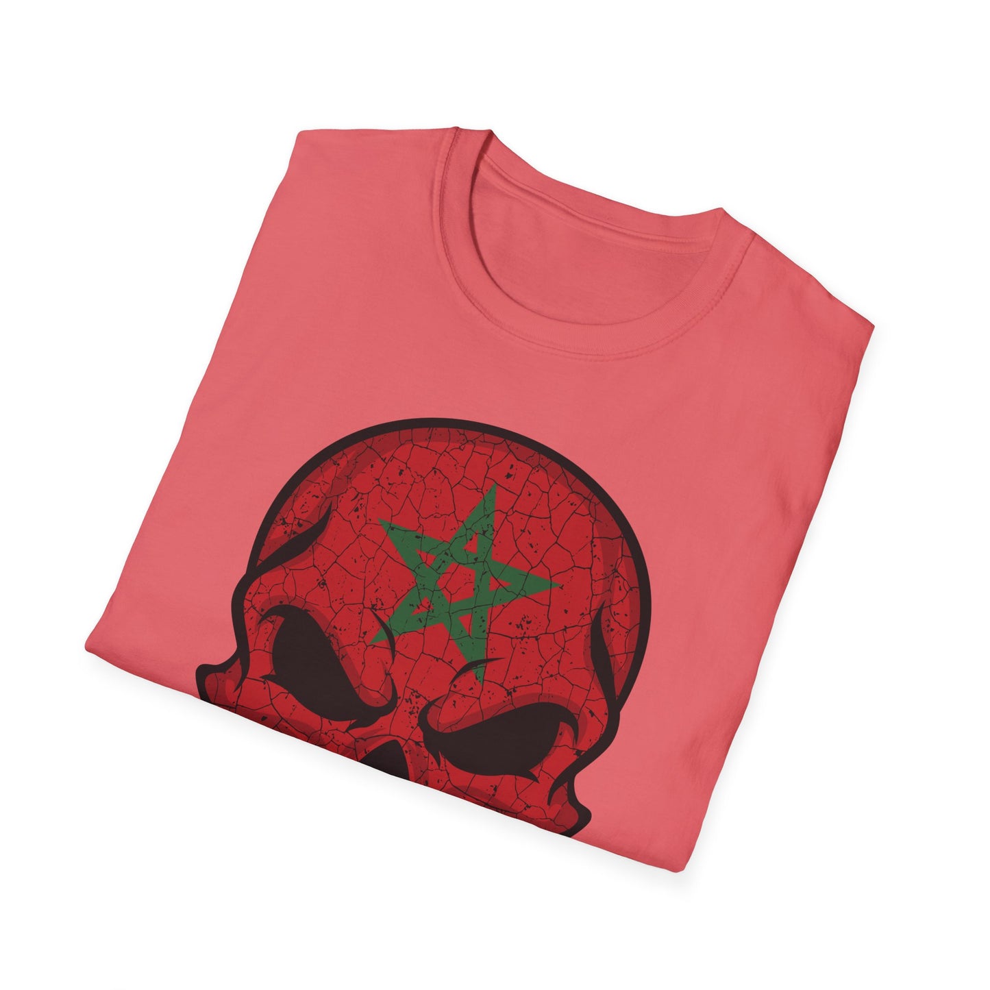 Moroccan Skull Graphic Tee, Unisex Softstyle T-Shirt, Edgy Fashion, Halloween Party Wear, Gifts for Him & Her, Rocker Style