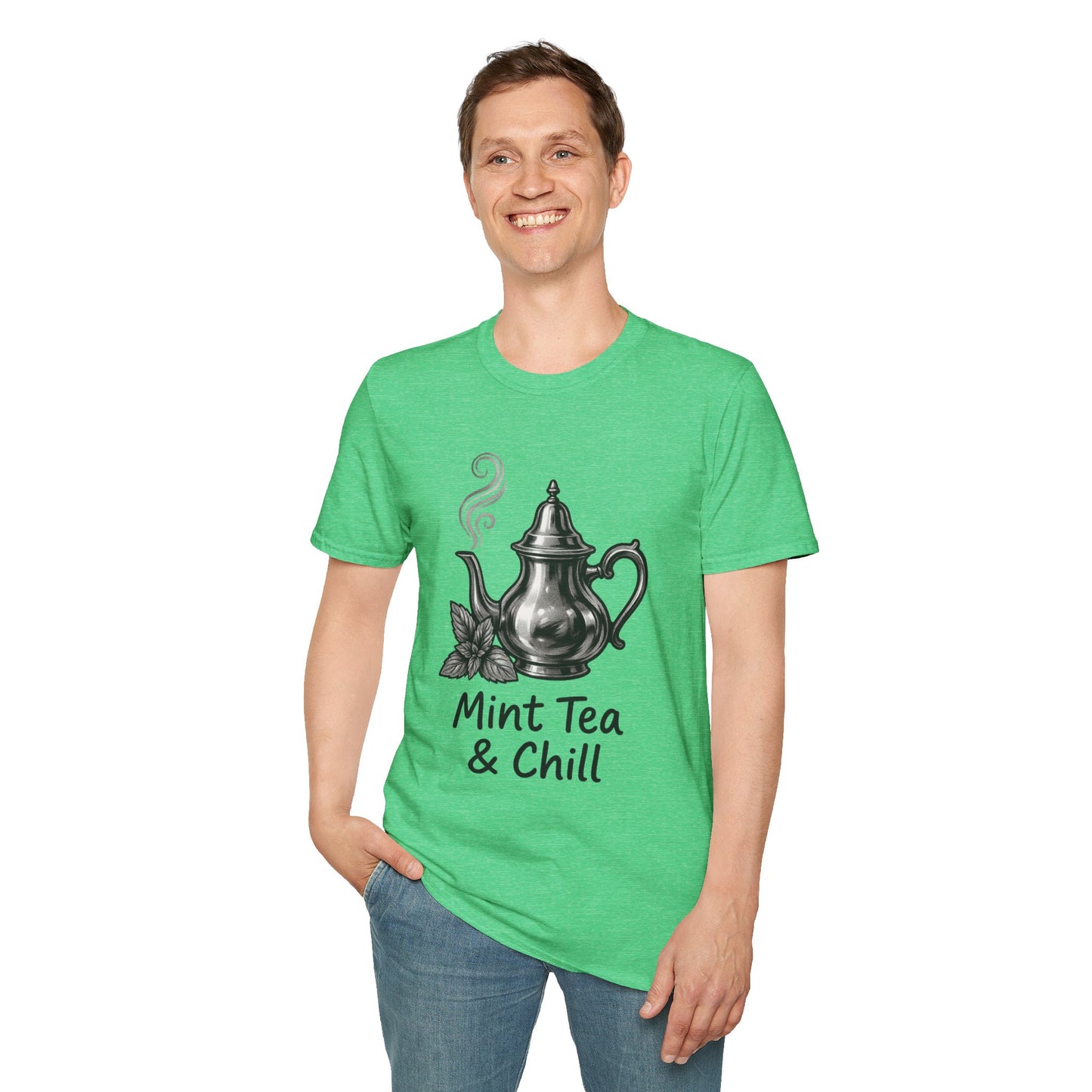 Mint Tea & Chill Unisex T-Shirt, Cozy Tee, Perfect Gift for Tea Lovers, Casual Wear, Relaxation