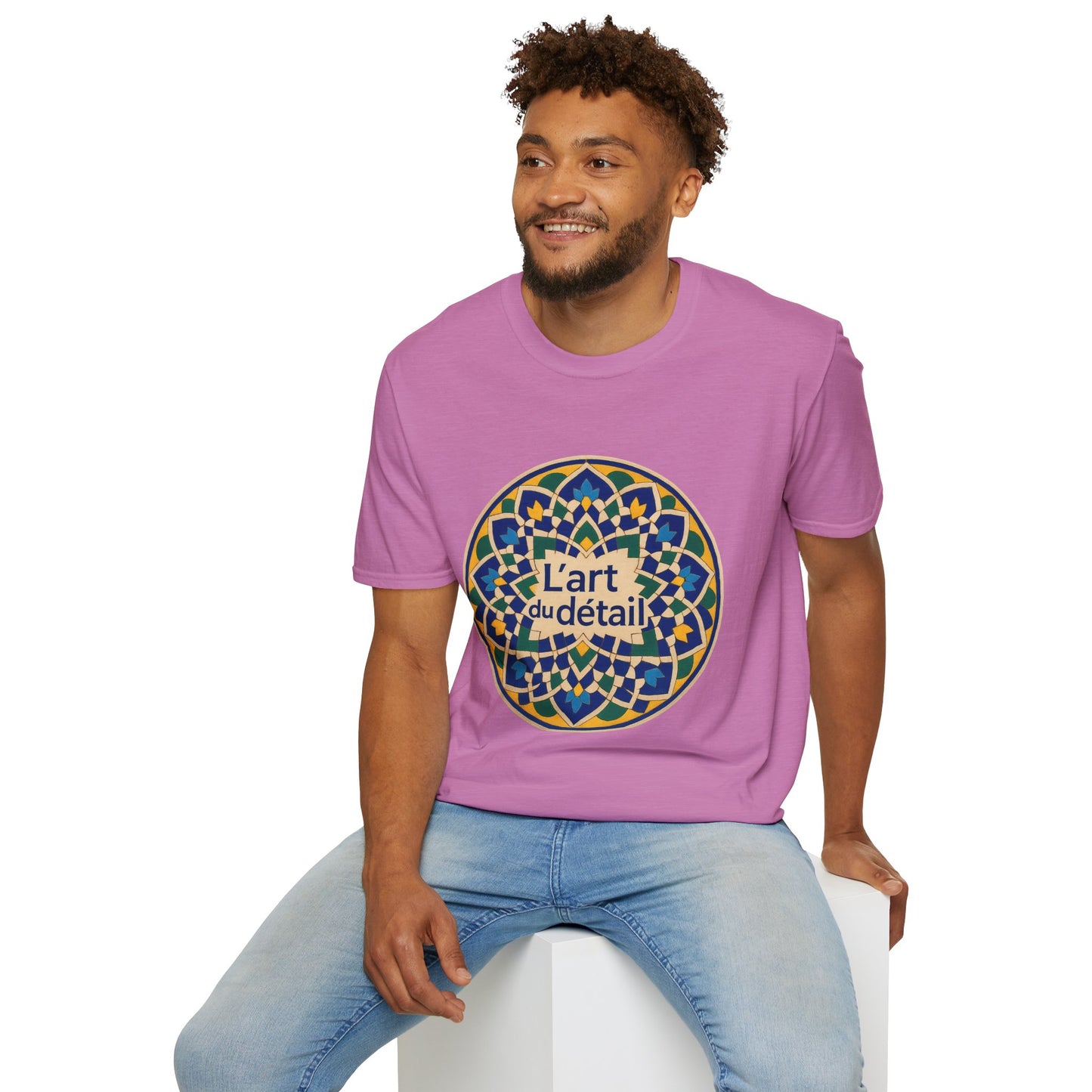 Artistic Detail Unisex T-Shirt, Mandala Tee, Boho Style Shirt, Relaxed Fit Top, Gift for Art Lovers, Casual Wear