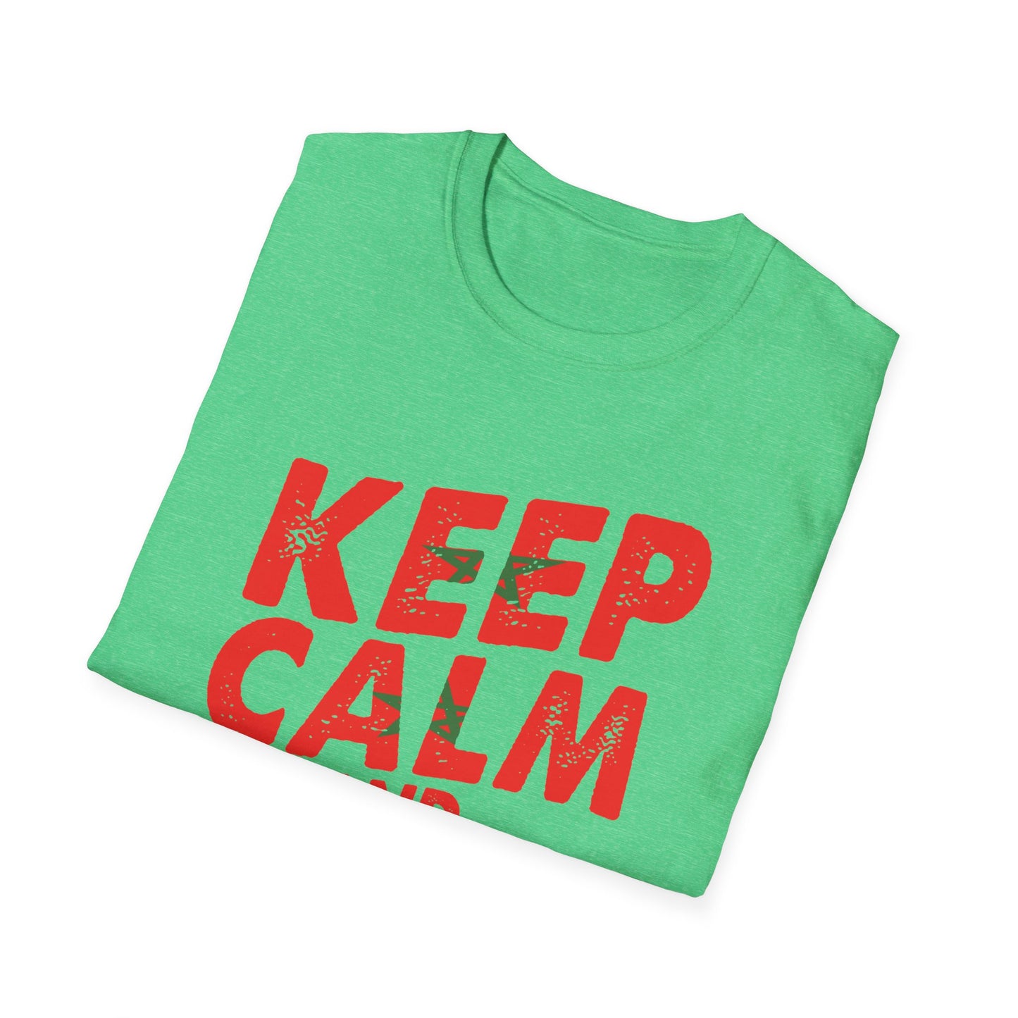 Keep Calm and Love Morocco Shirt, Unisex Softstyle T-Shirt, Gift for Travelers, Casual Wear, Souvenir, Ethnic Pride Wear