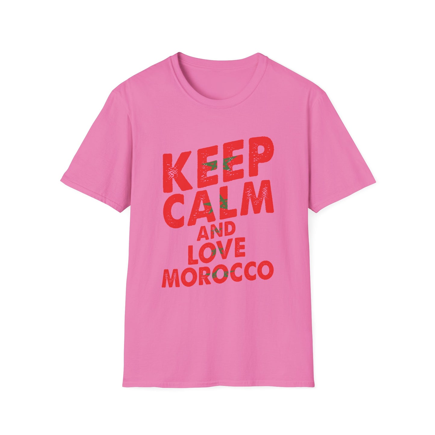 Keep Calm and Love Morocco Shirt, Unisex Softstyle T-Shirt, Gift for Travelers, Casual Wear, Souvenir, Ethnic Pride Wear