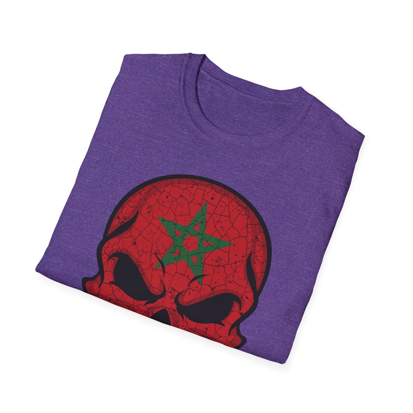 Moroccan Skull Graphic Tee, Unisex Softstyle T-Shirt, Edgy Fashion, Halloween Party Wear, Gifts for Him & Her, Rocker Style