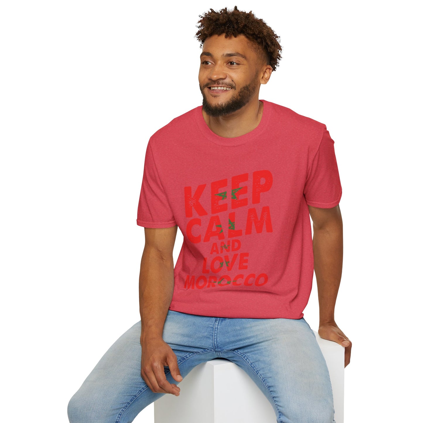 Keep Calm and Love Morocco Shirt, Unisex Softstyle T-Shirt, Gift for Travelers, Casual Wear, Souvenir, Ethnic Pride Wear