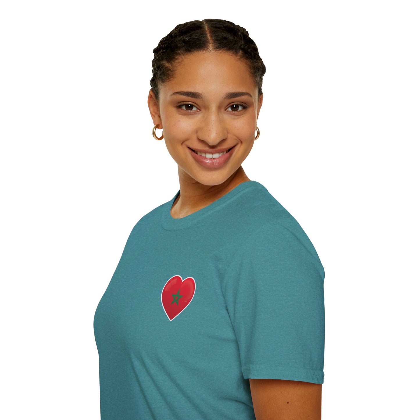 Heart Design Unisex Softstyle T-Shirt, Cute Gift for Couples, Valentine's Day, Casual Wear, Love Theme, Soft Cotton Tee
